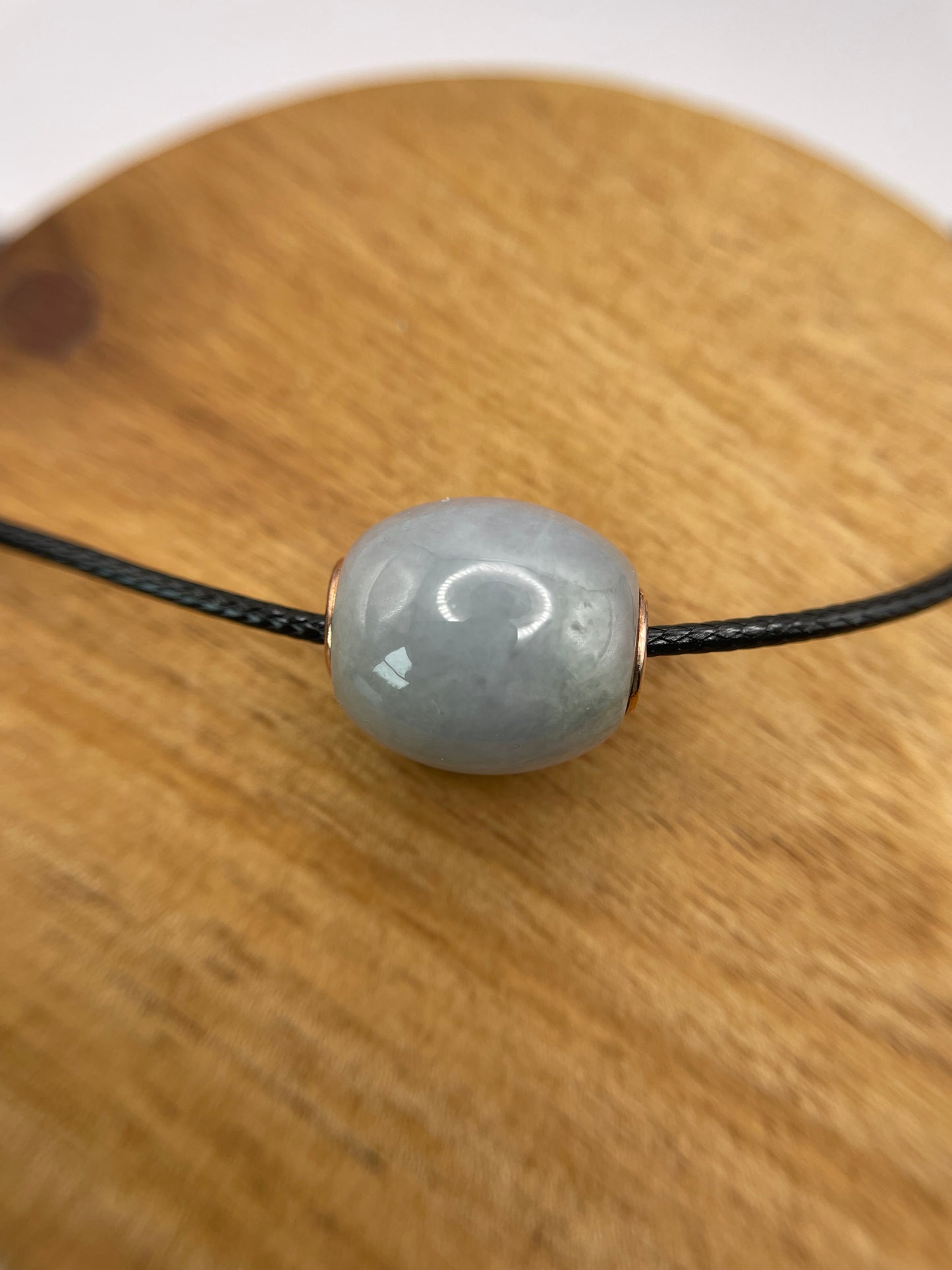 Grade A Natural light lavender Lu Lu Tong(barrel) with  gold plated Sterling silver necklace