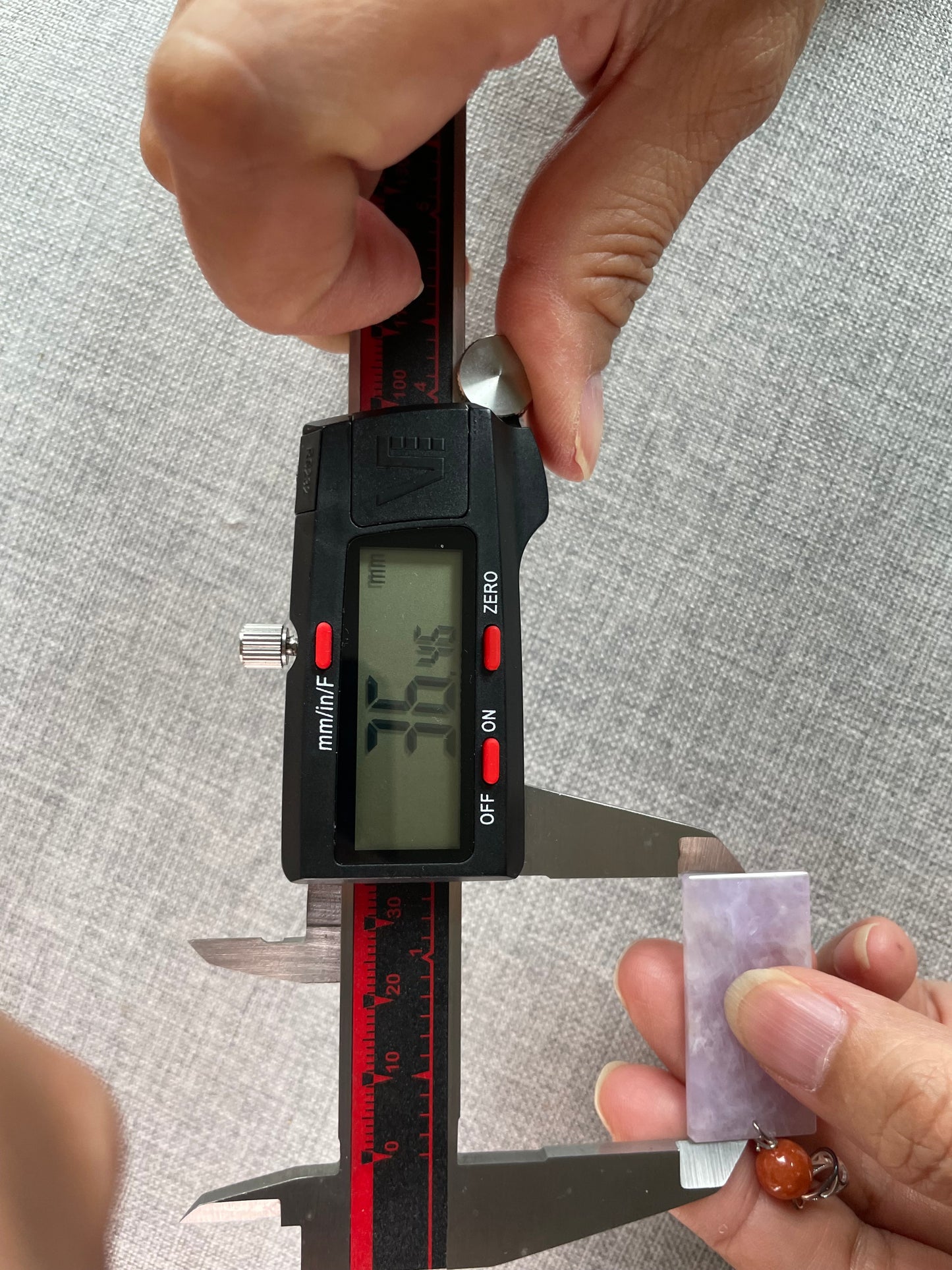 Grade A Natural Highly Icy Lavender Rectangle  silver bail Pendant