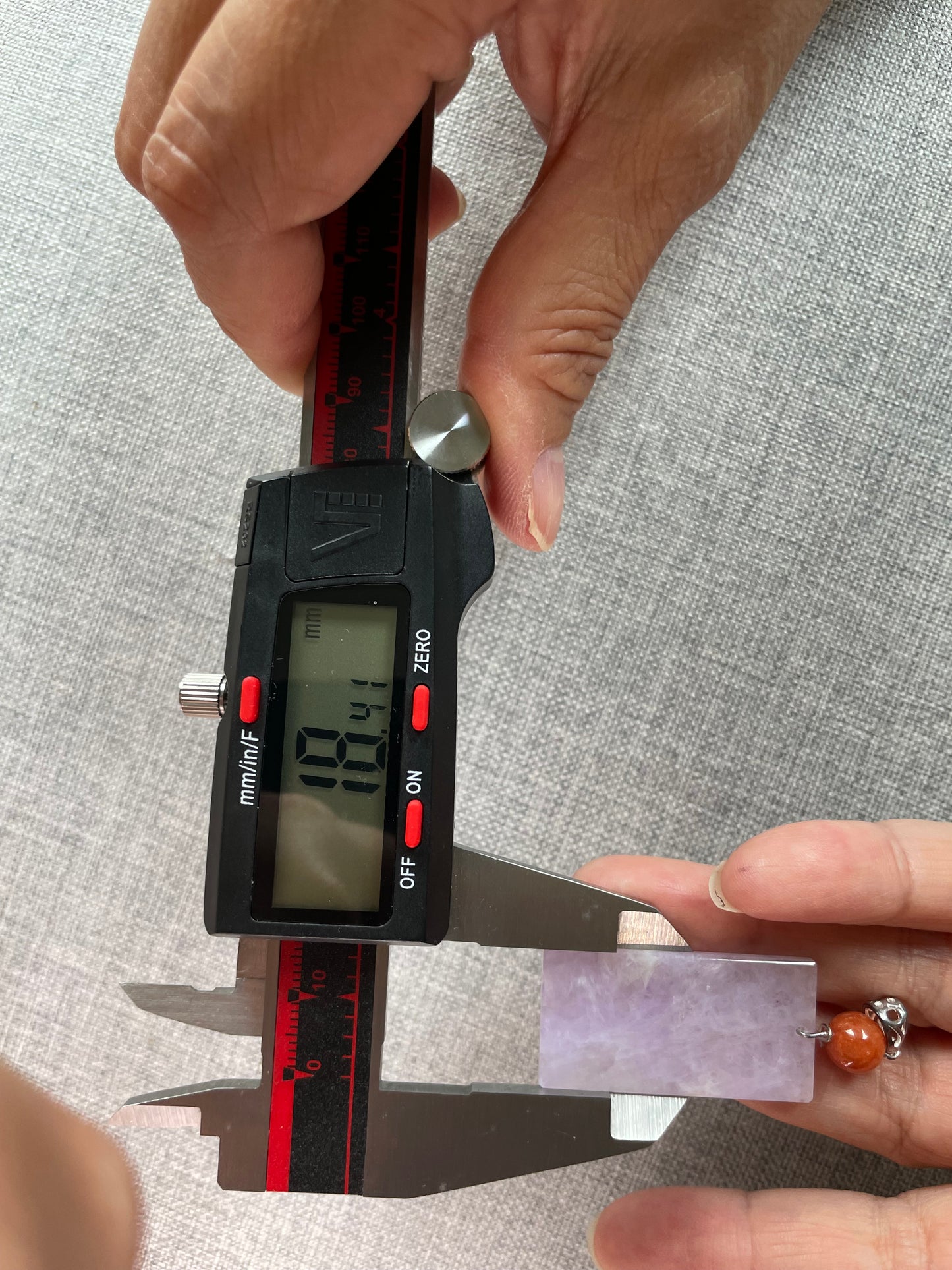 Grade A Natural Highly Icy Lavender Rectangle  silver bail Pendant