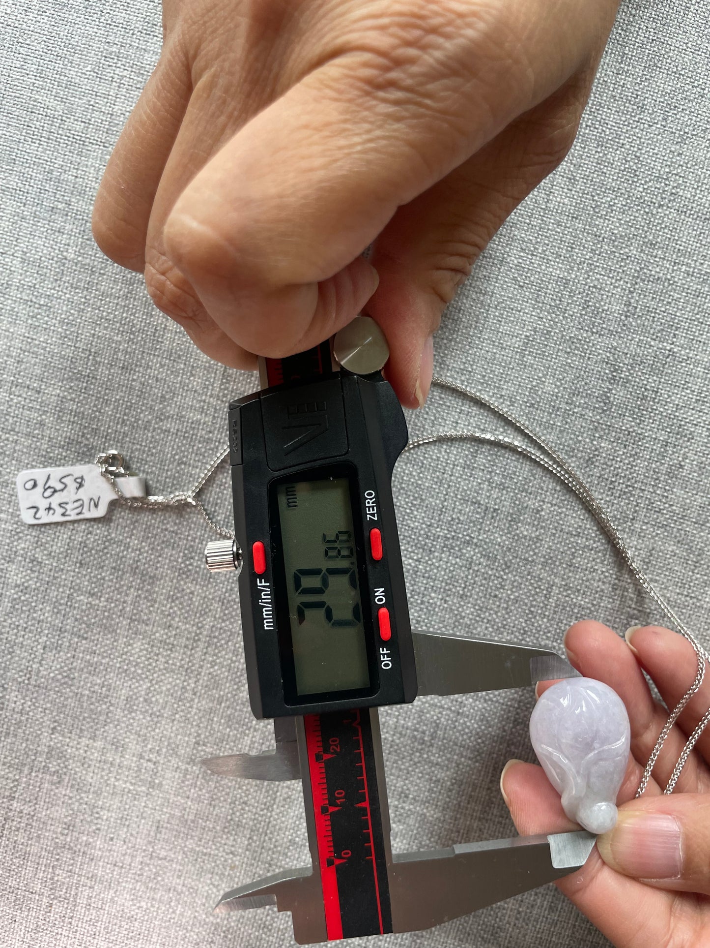 Natural grade A Burmese  Lavender Flower Blossom Jadeite Silver Pendant