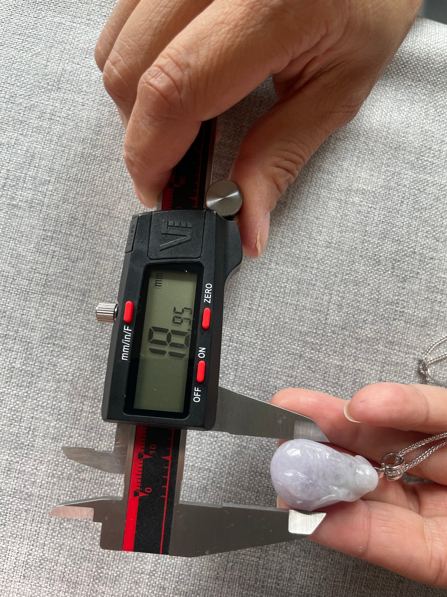 Natural grade A Burmese  Lavender Flower Blossom Jadeite Silver Pendant