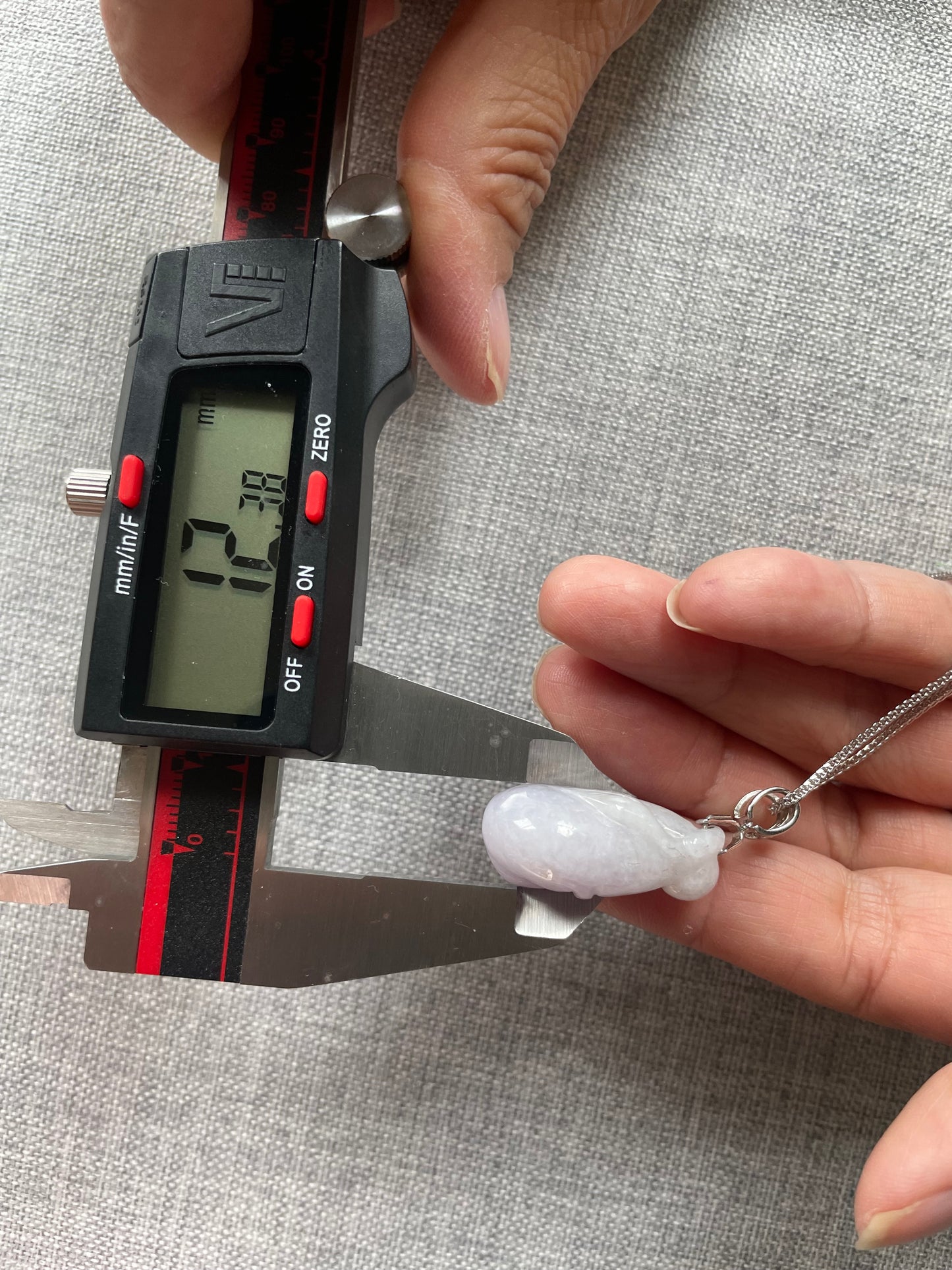 Natural grade A Burmese  Lavender Flower Blossom Jadeite Silver Pendant