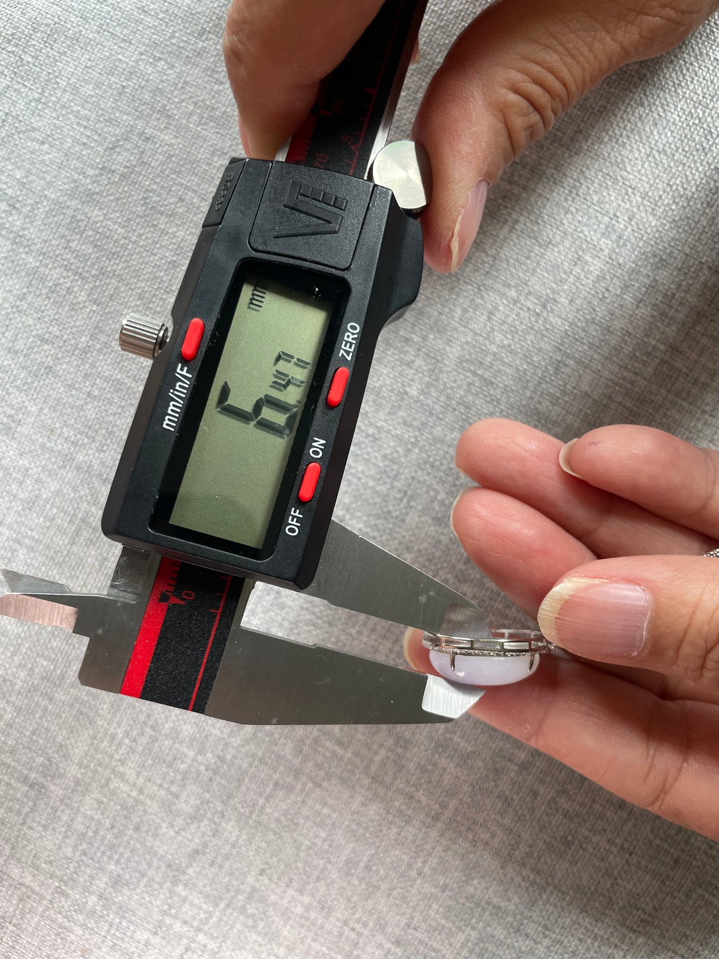 Grade A Natural  Lavender Burma Jadeite Cabochon pendant With Cubic Zirconia Silver necklace