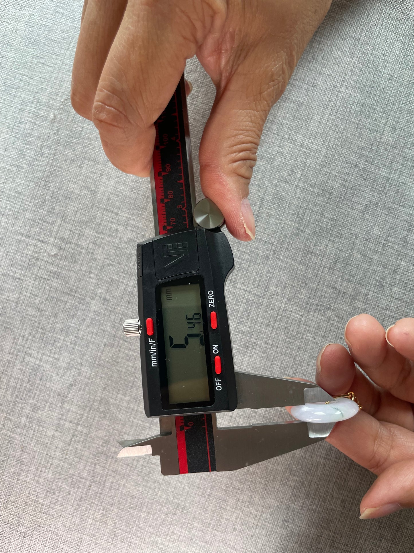 Grade A Natural lavender Jadeite Pi Disc ( peng on kou, donut) pendant with  Gold over sterling silver bail