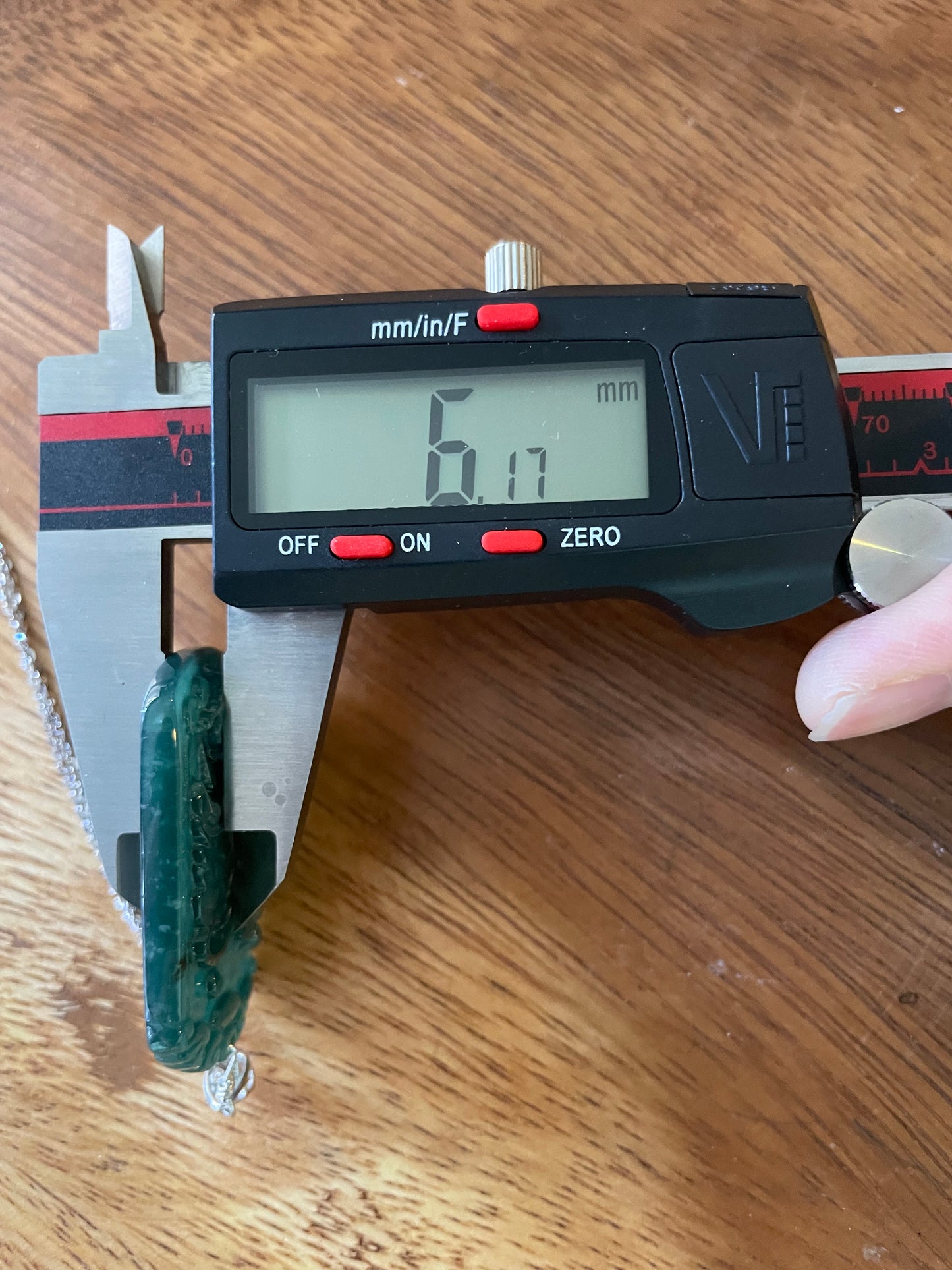 Grade A jadeite Zodiac (Rooster) pendant with silver necklace