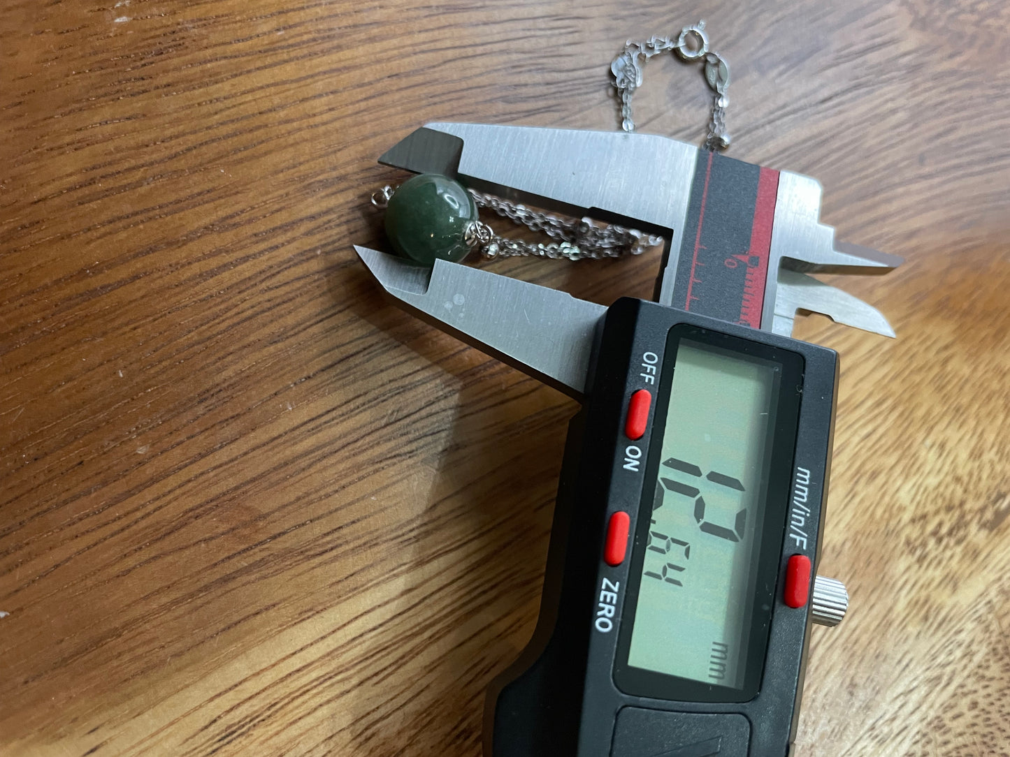 Grade A Natural dark Green bead Jadeite with silver bracelet