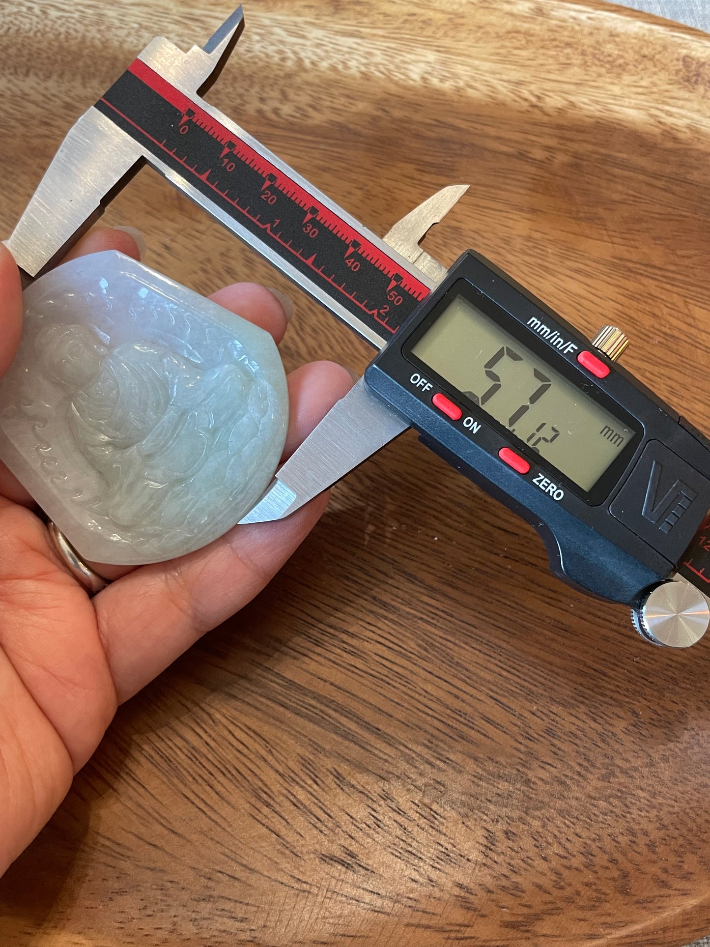 Icy Lavender Green jadeite Buddha pendant with Sterling silver bail