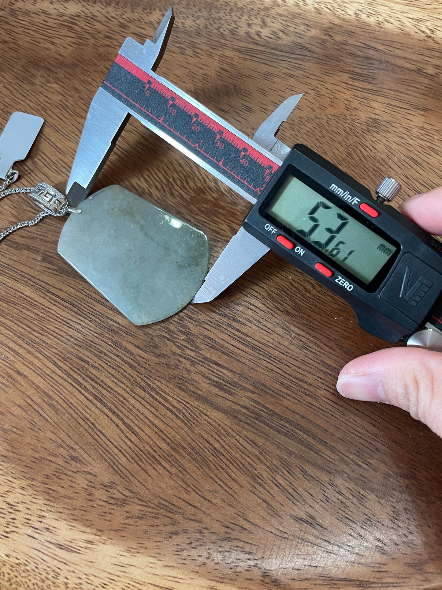 Grade A Natural Light Green Burma Jadeite pendant With Silver necklace