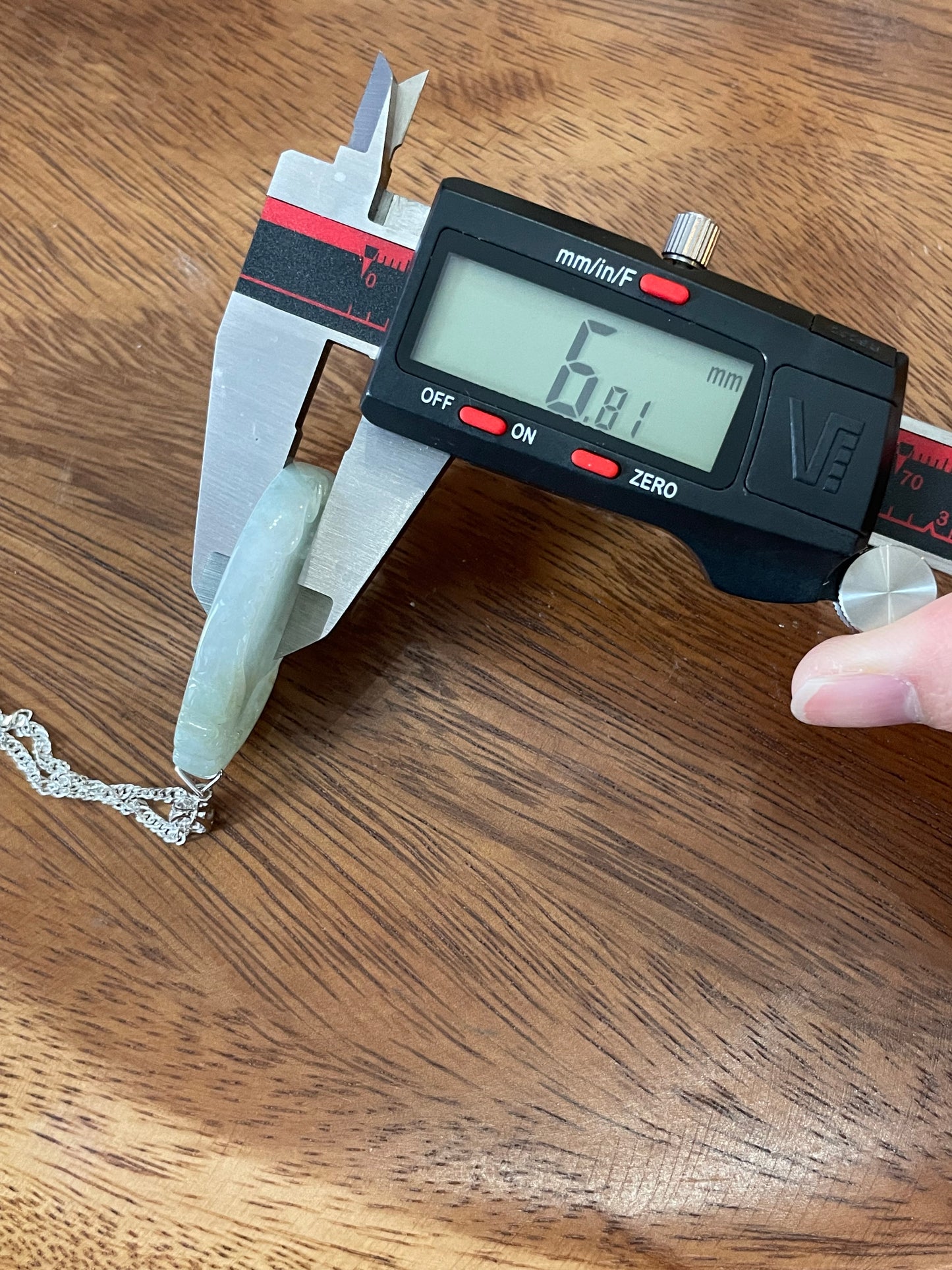 Grade A Natural Light Green Burma Jadeite Yuyi pendant With Silver necklace