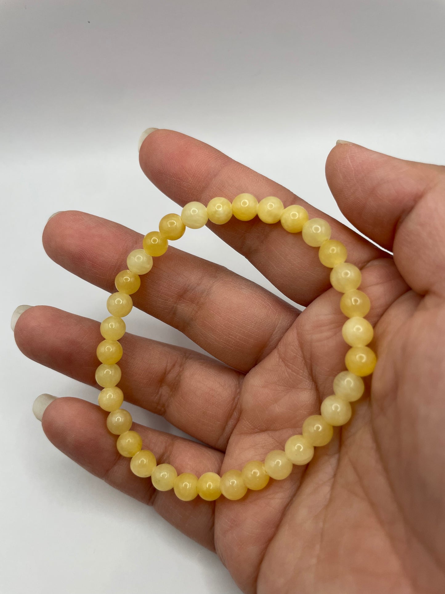 Grade A Natural Yellow beads Jadeite bracelet