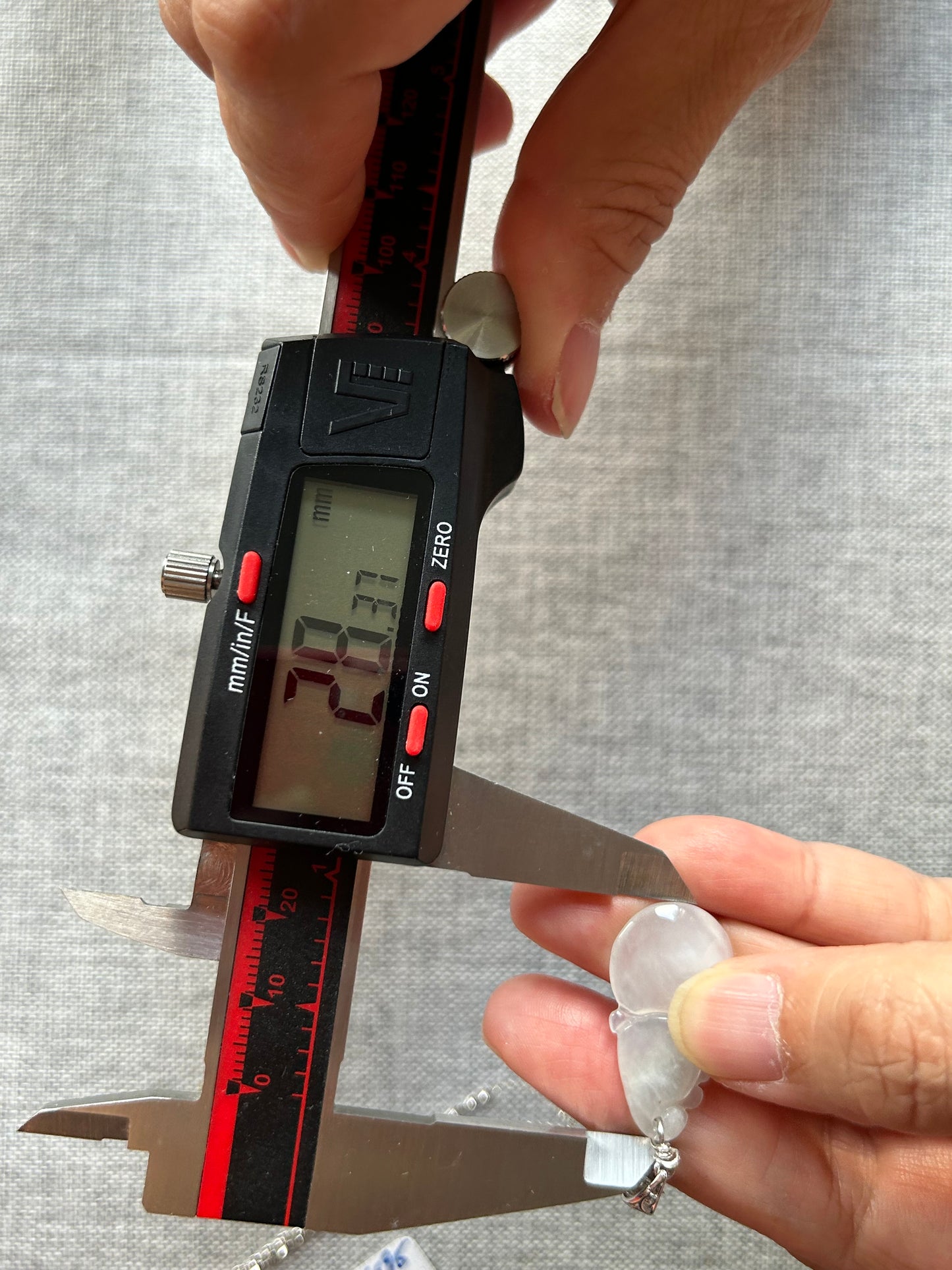 A Natural Burma Icy Green Jadeite Wu Lu (Gourd) pendant with  silver bail necklace