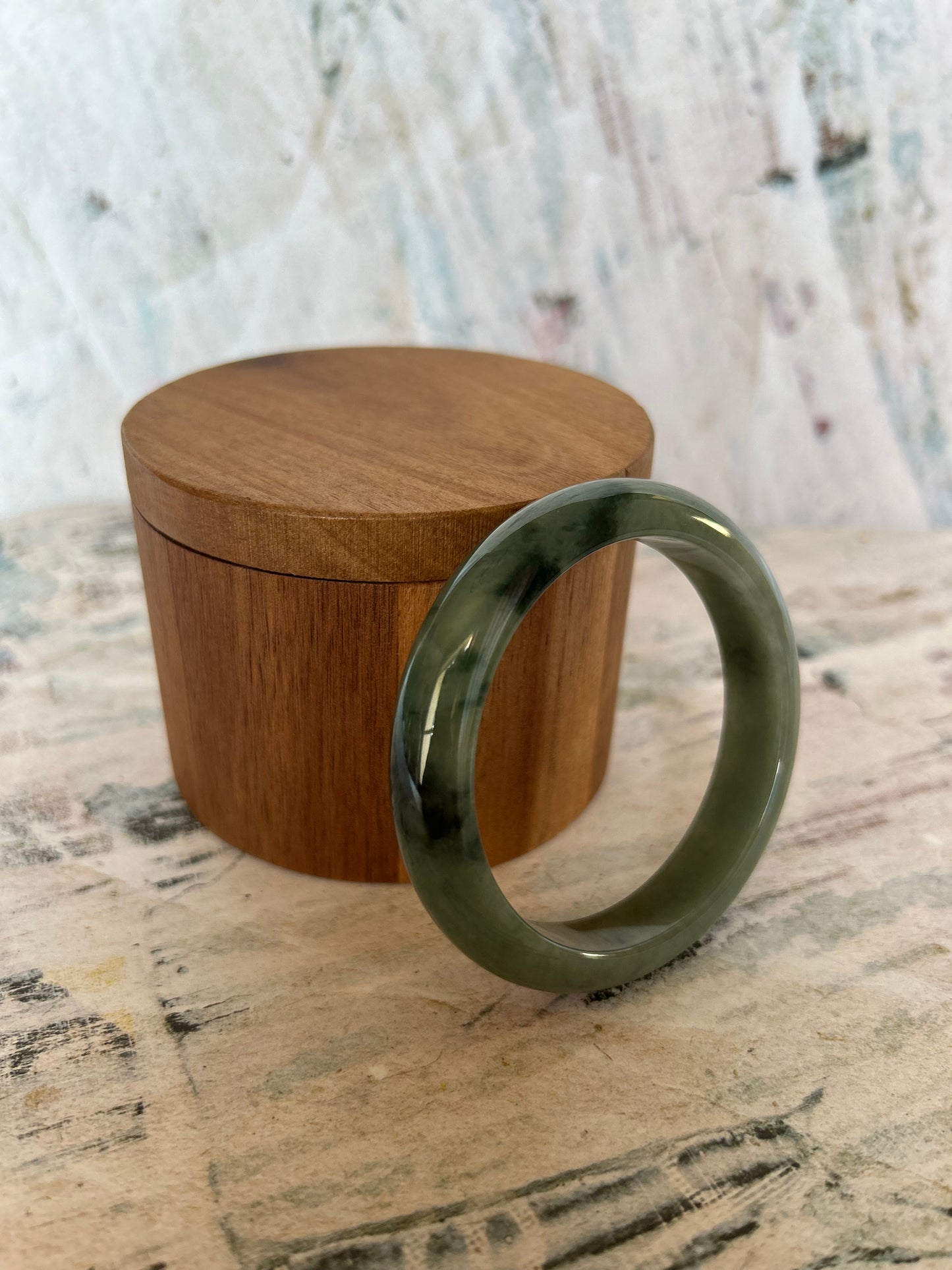 Grade A Natural full Green Burma Jadeite Bangle