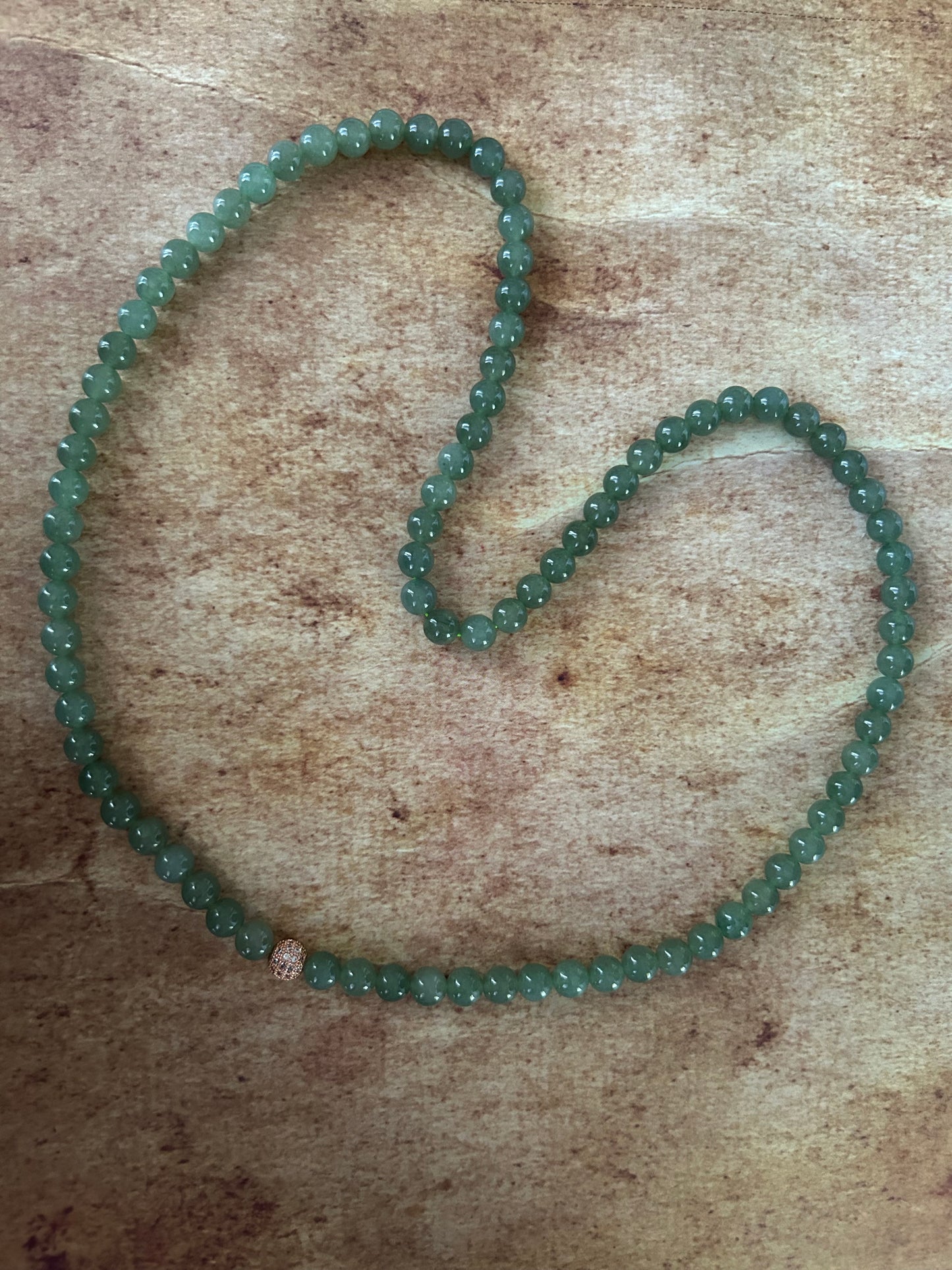 Grade A Natural 8MM Burma Icy green Jadeite beads necklace