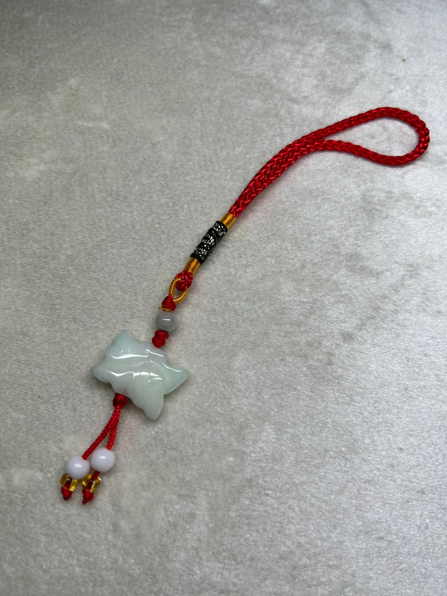 Grade A natural Burma jadeite Dragon charm for handbags and cellphones