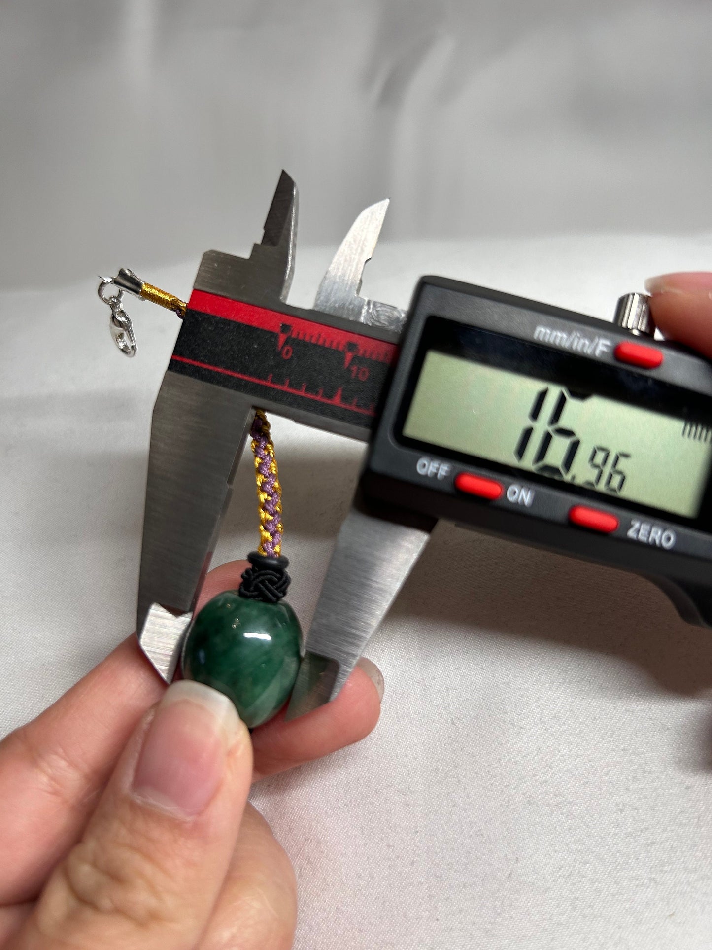 Grade A Natural Burma dark green Jadeite Barrel- Lu Lu Tong adjustable bracelet braided with gold and purple rope