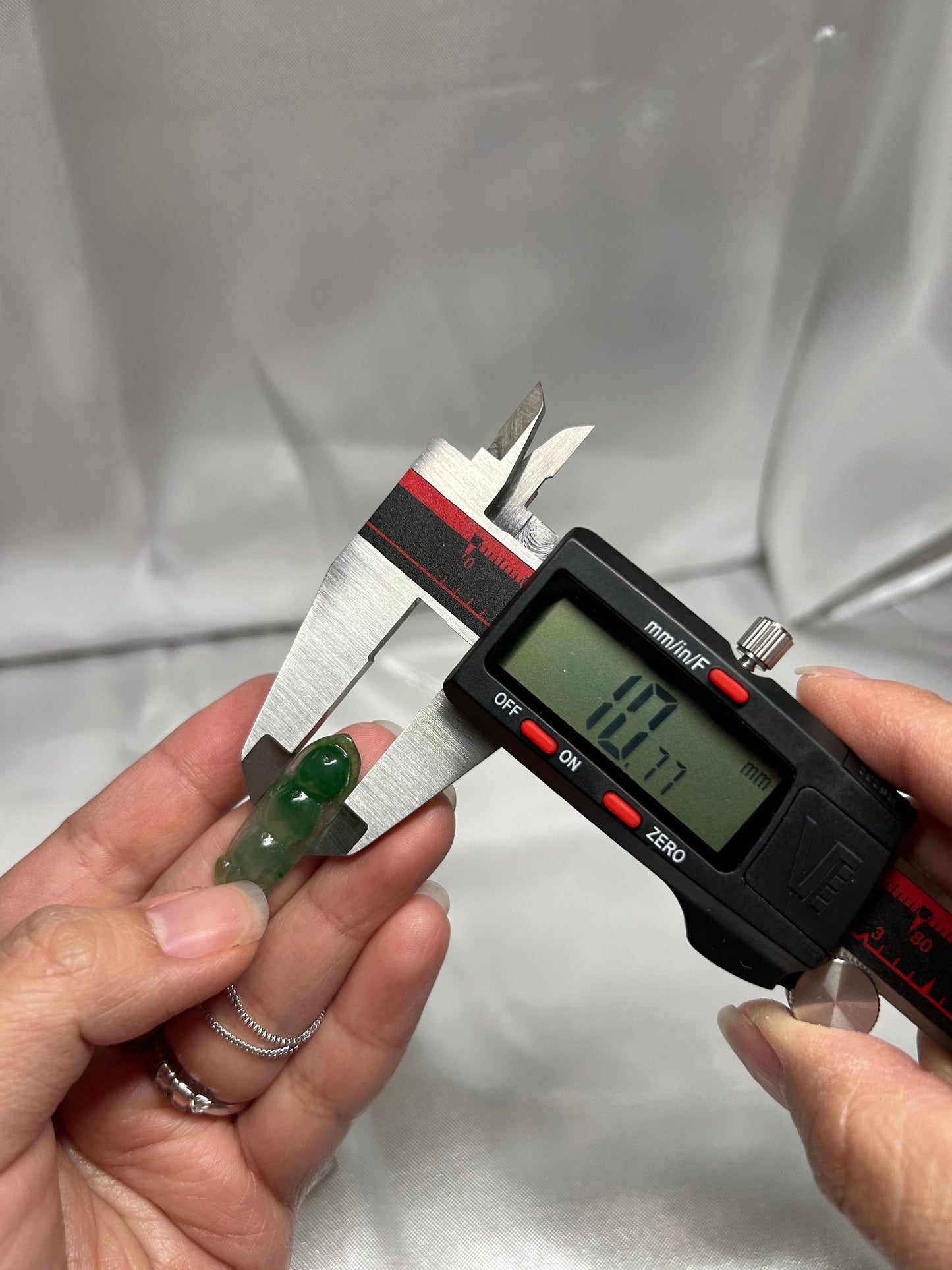 Grade A Natural Icy green Three peas in a pod Jadeite pendant. Translucent and natural ombré effect