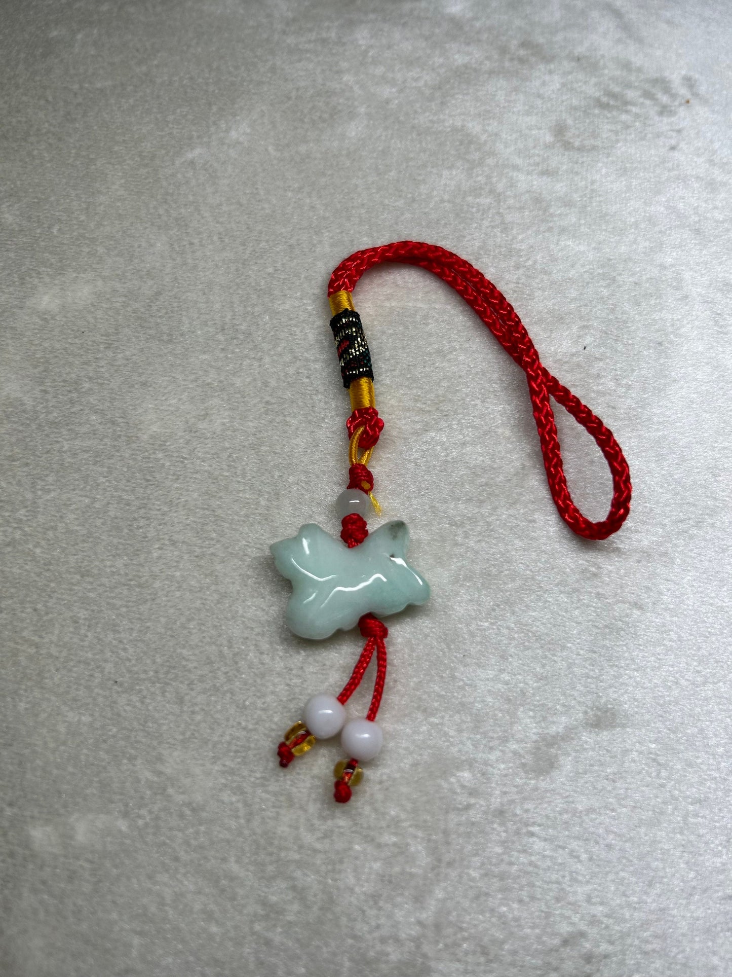 Grade A natural Burma jaidete dog charm