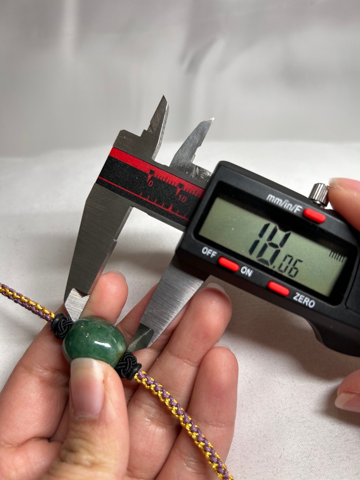 Grade A Natural Burma dark green Jadeite Barrel- Lu Lu Tong adjustable bracelet braided with gold and purple rope