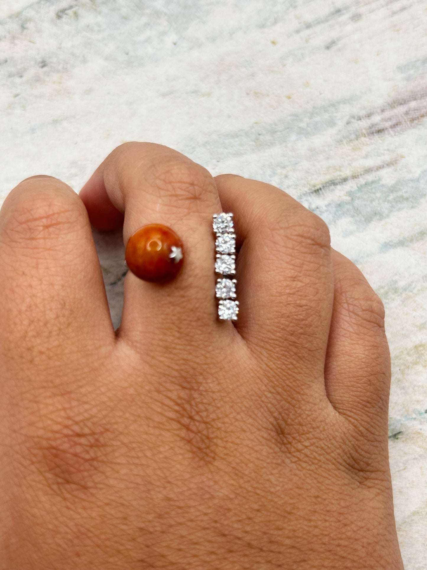 Natural grade A Burmese  Red Jadeite Sterling Silver Ring