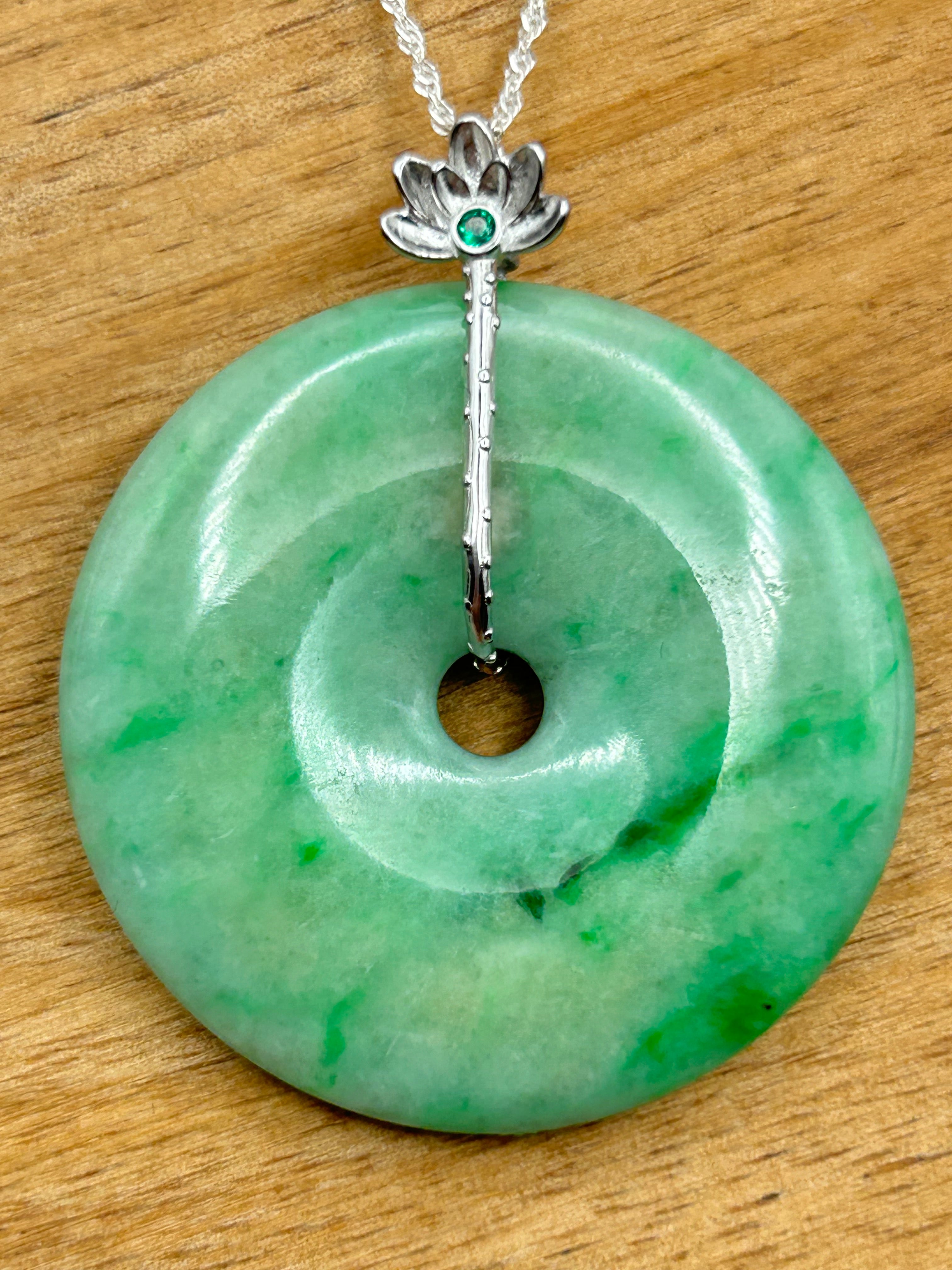 Jade pi hot sale disc pendant