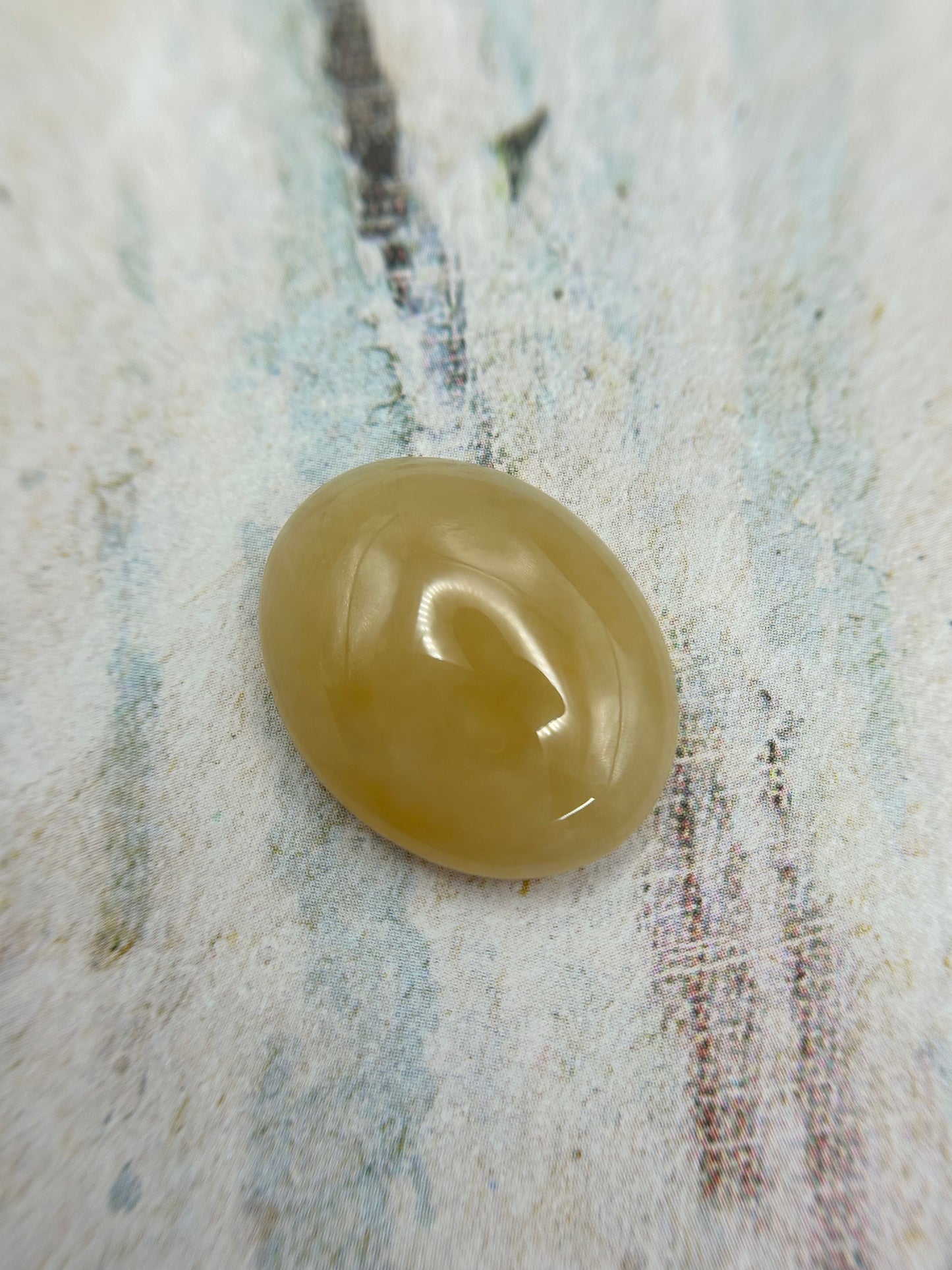 Grade A Natural Icy yellow jadeite loose stone