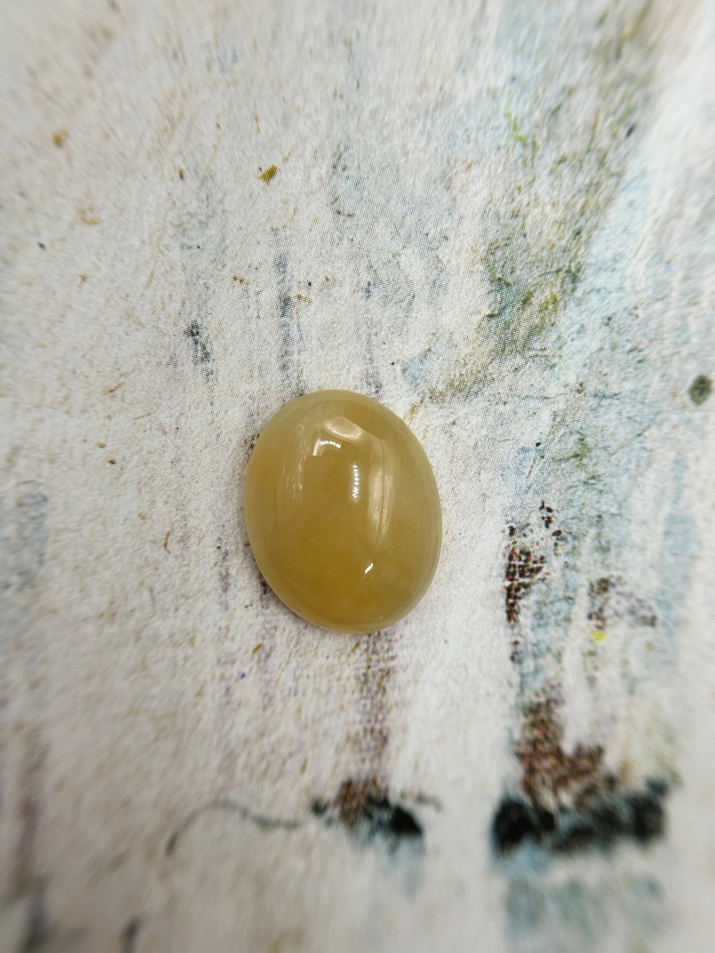 Grade A Natural Icy yellow jadeite loose stone