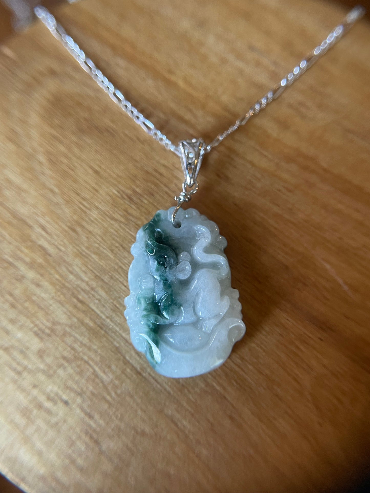 Grade A Burma Zodiac (RAT) silver necklace