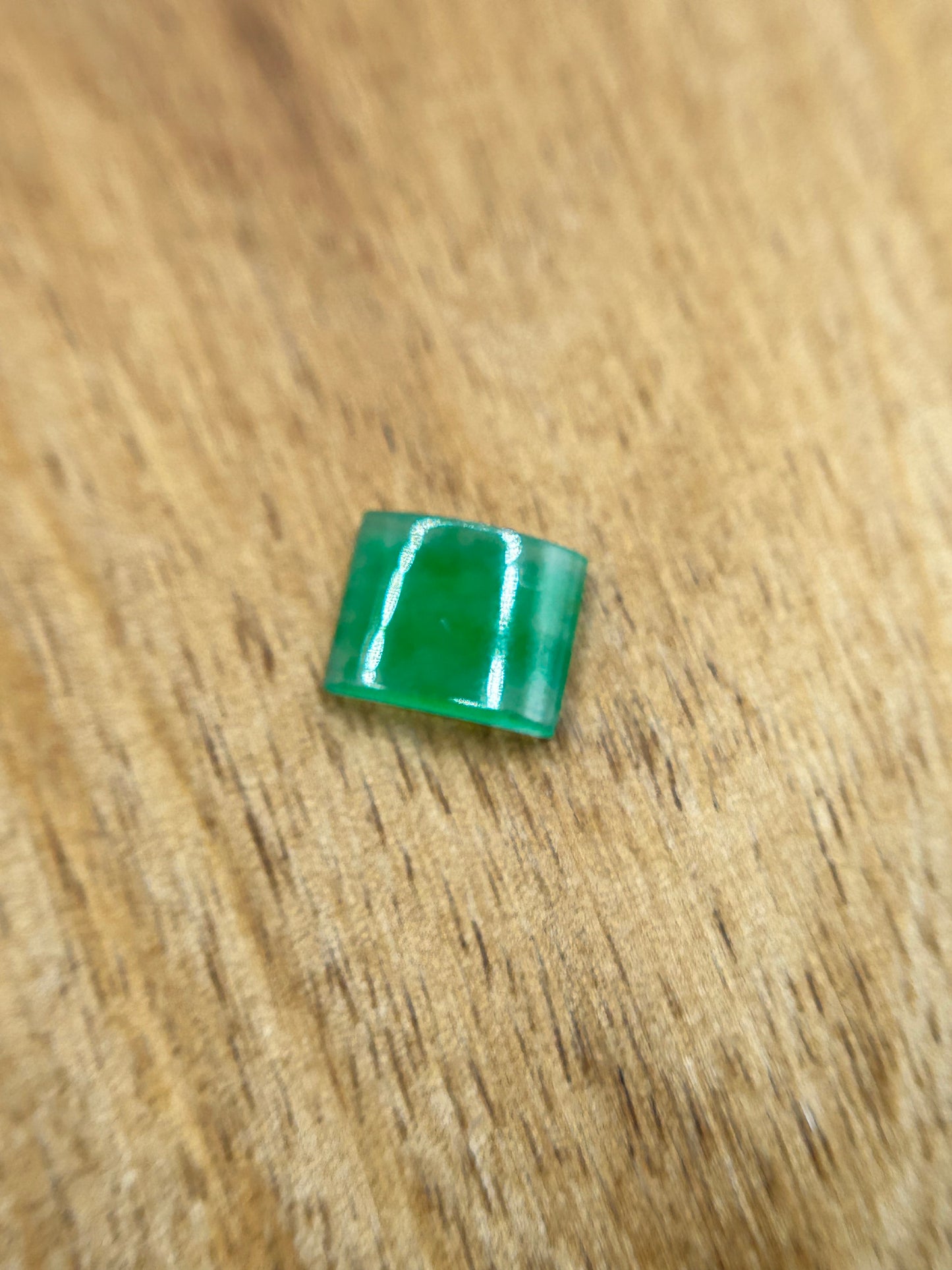 Grade A Natural loose Green rectangle shape jadeite stone