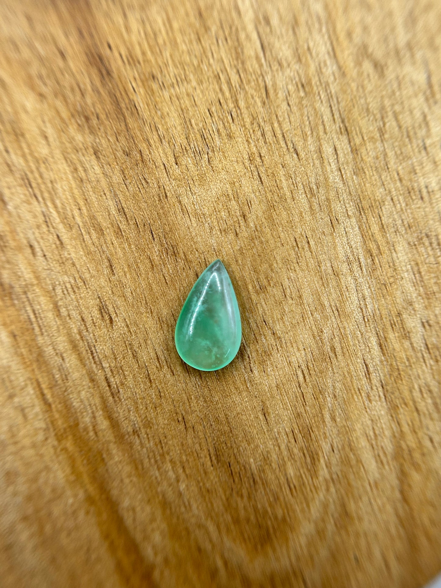 Grade A Natural loose Green Pear shape jadeite stone