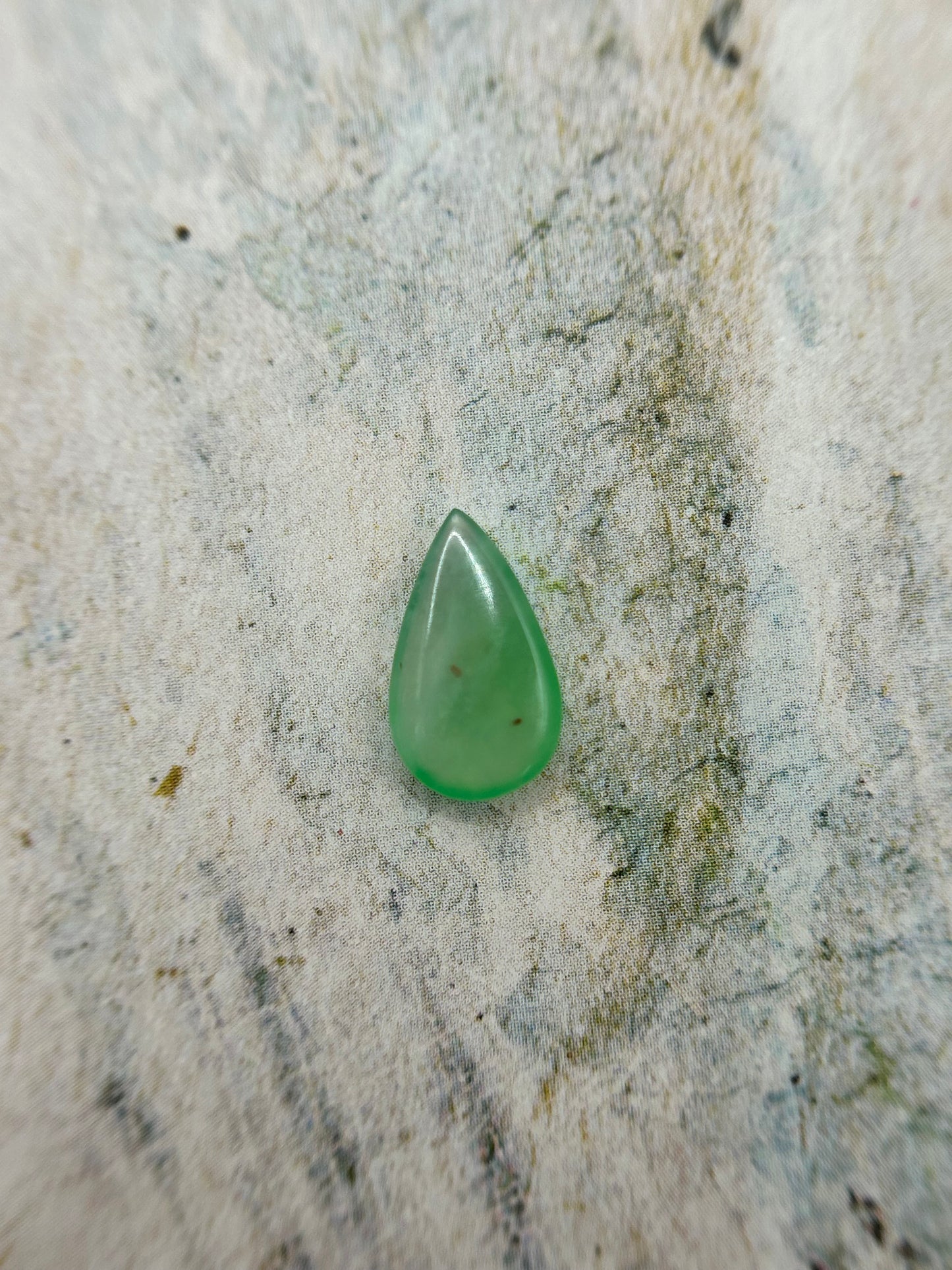 Grade A Natural loose Green Pear shape jadeite stone