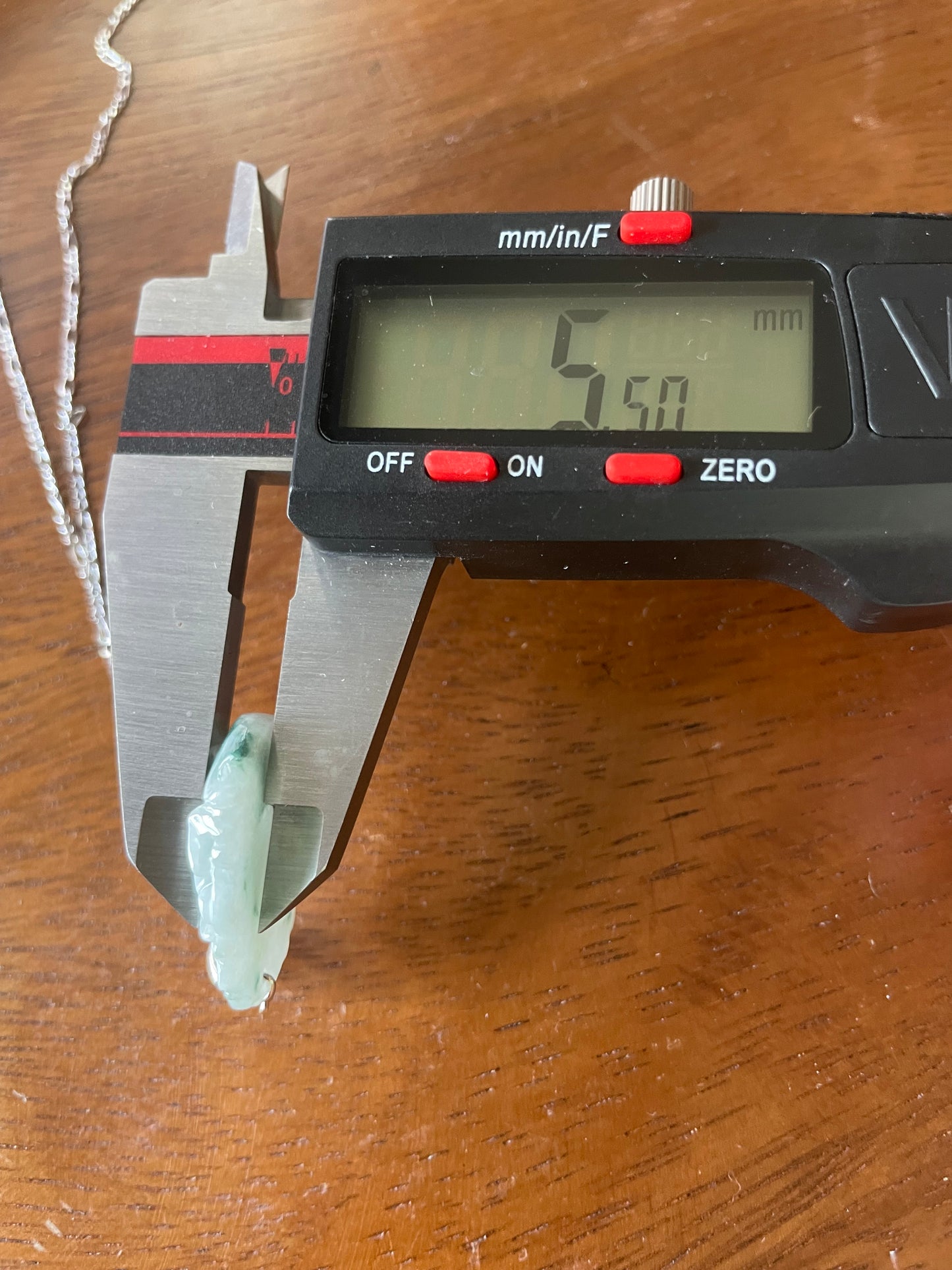 Grade A Burma jadeite Zodiac (Rabbit) pendant with silver necklace