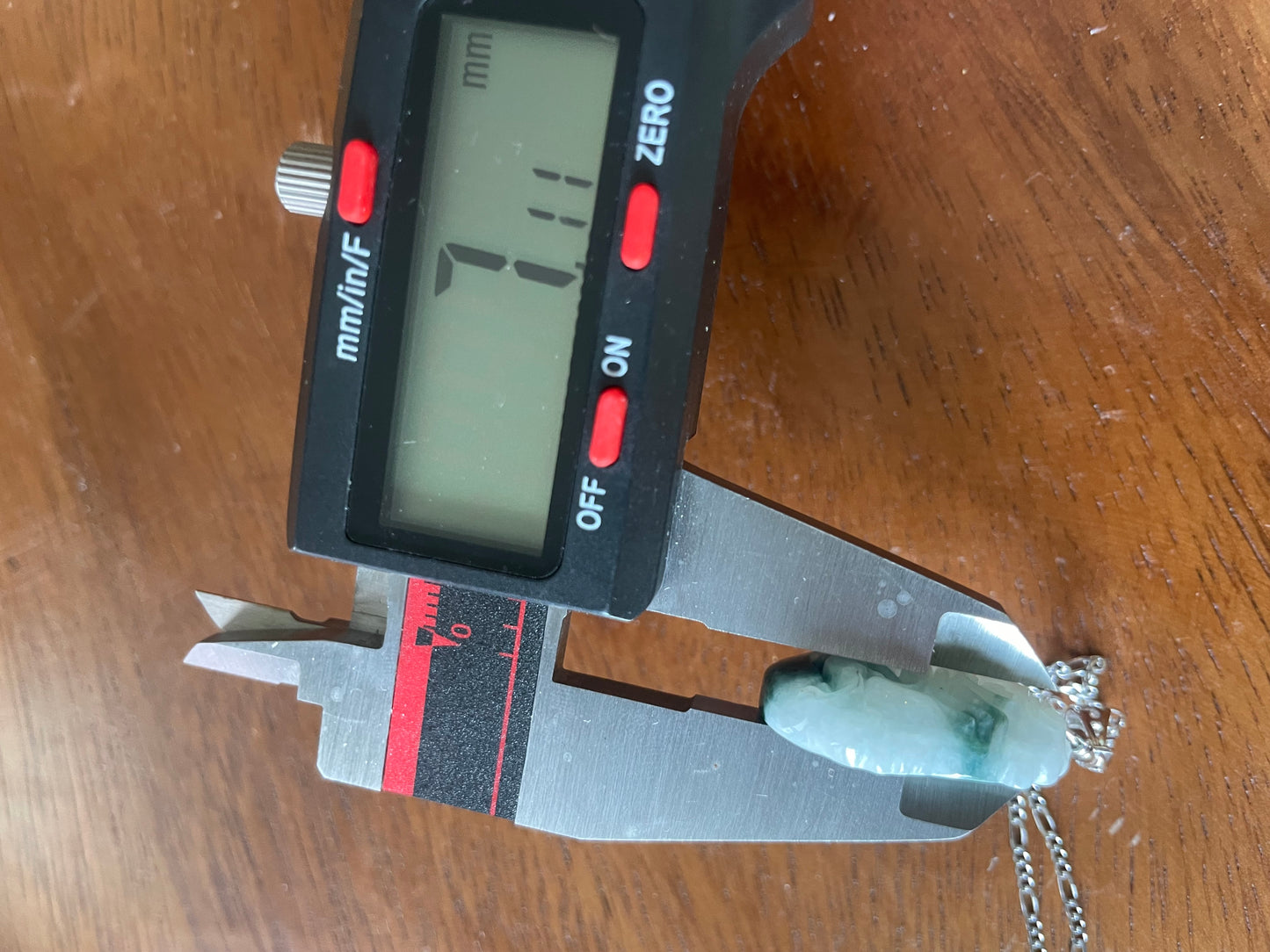 Grade A Burma jadeite Zodiac (DRAGON) pendant with silver necklace