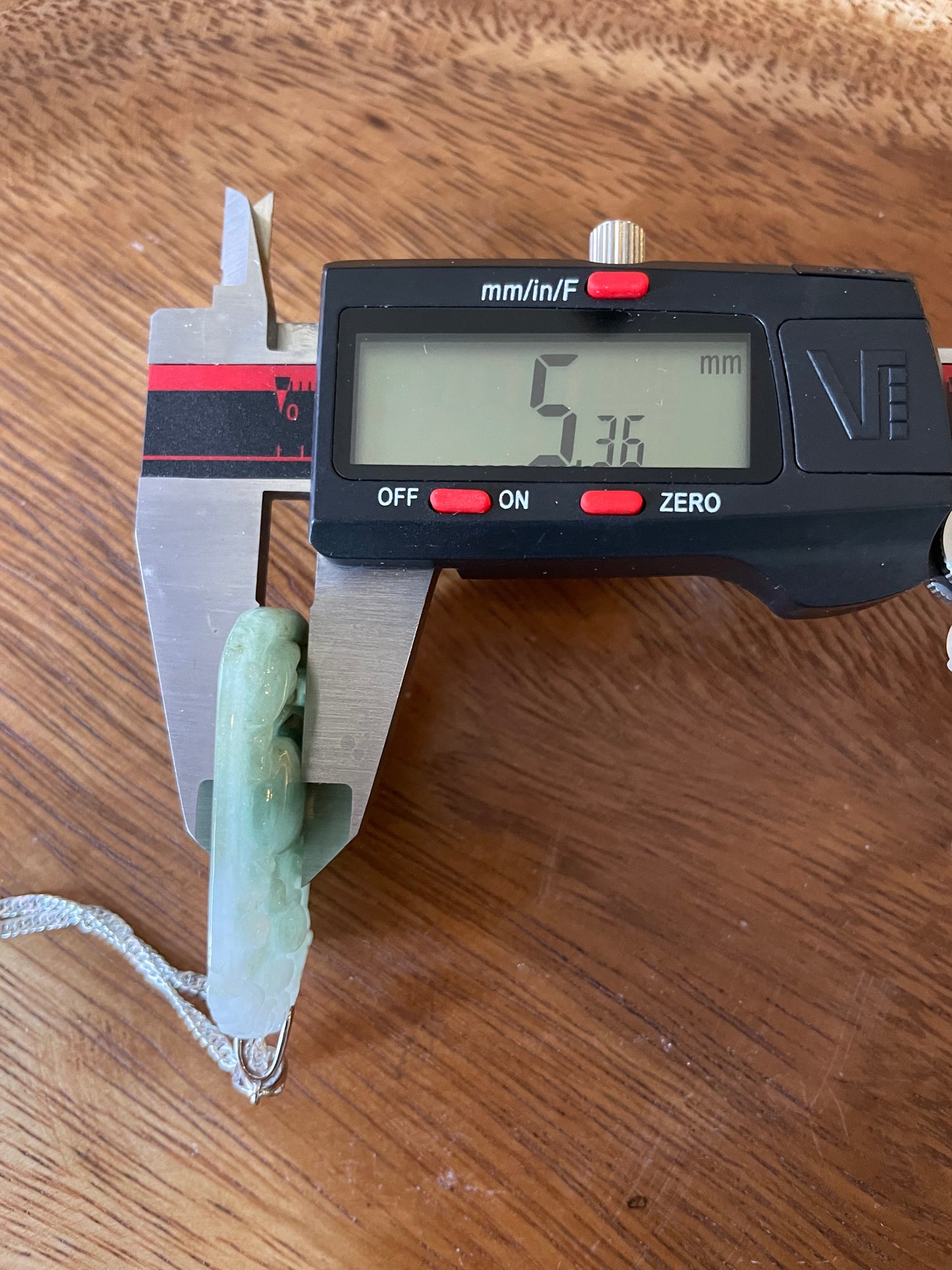 Grade A Burma jadeite Zodiac (Pig) pendant with silver necklace