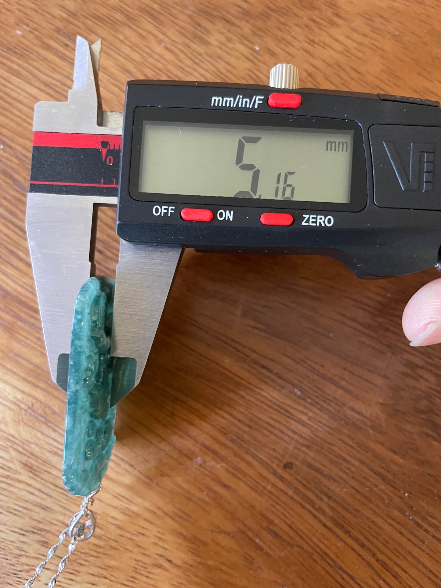 Grade A  jadeite Zodiac (RAT) pendant with silver necklace