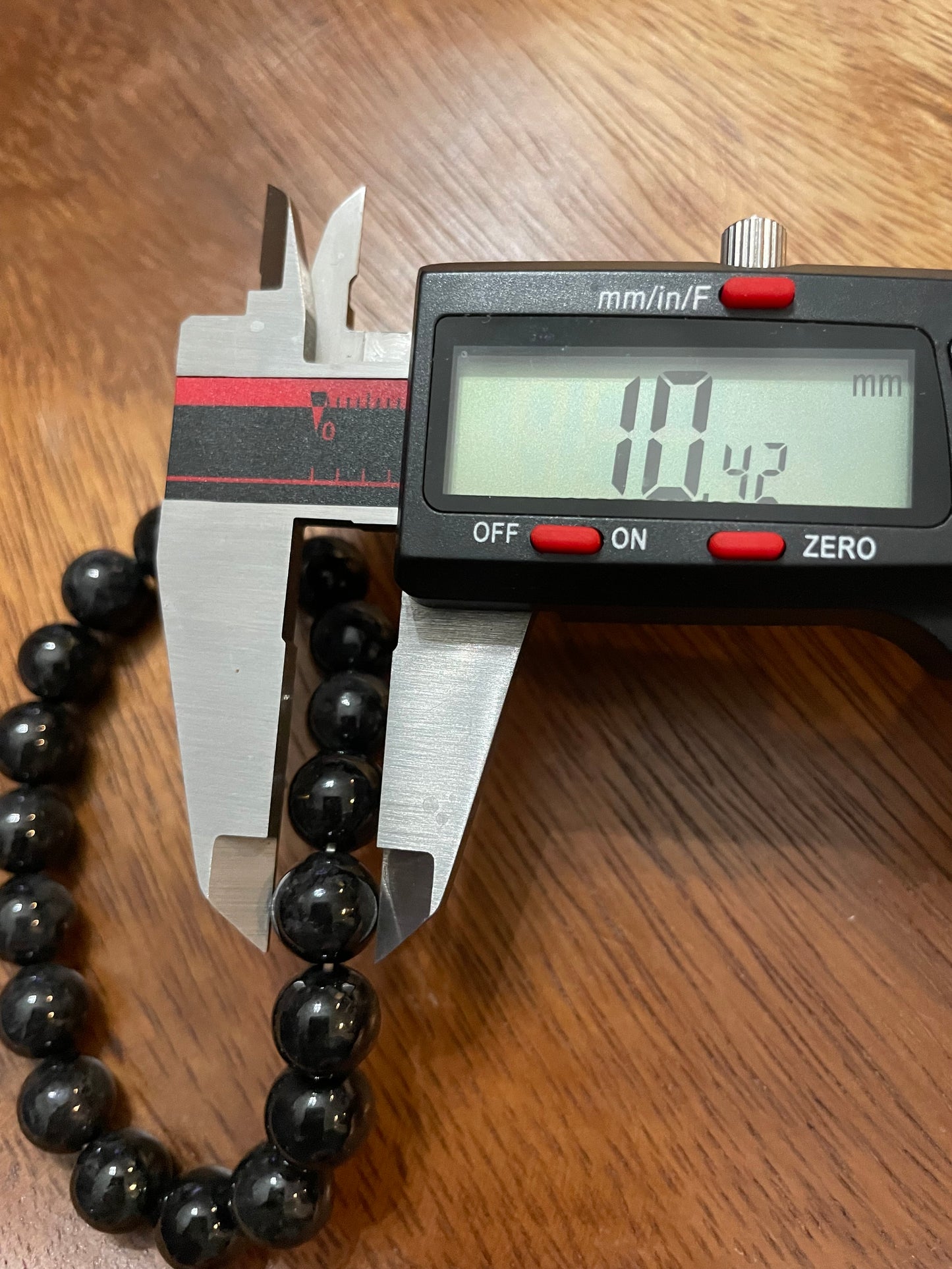 Grade A Natural Black Burma Jadeite beads elastic bracelet