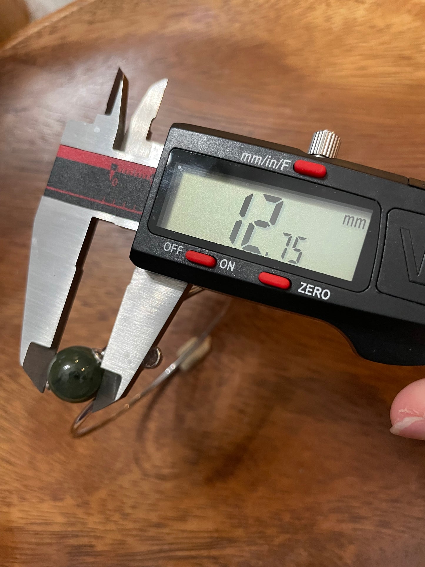 Grade A Natural Dark Green bead Jadeite silver Bangle