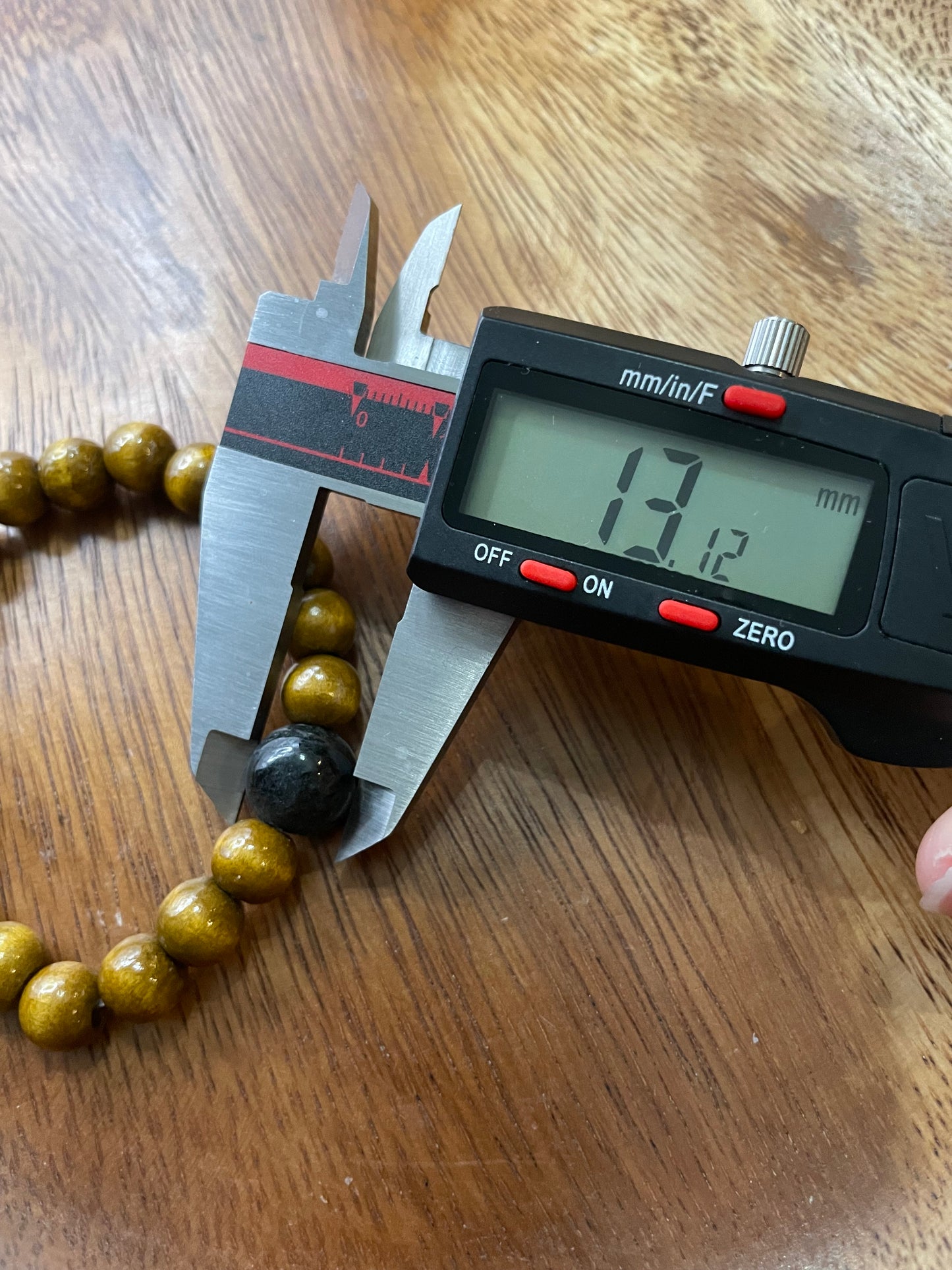 Grade A Natural Black bead Burma Jadeite bead with wood beads elastic Bracelet