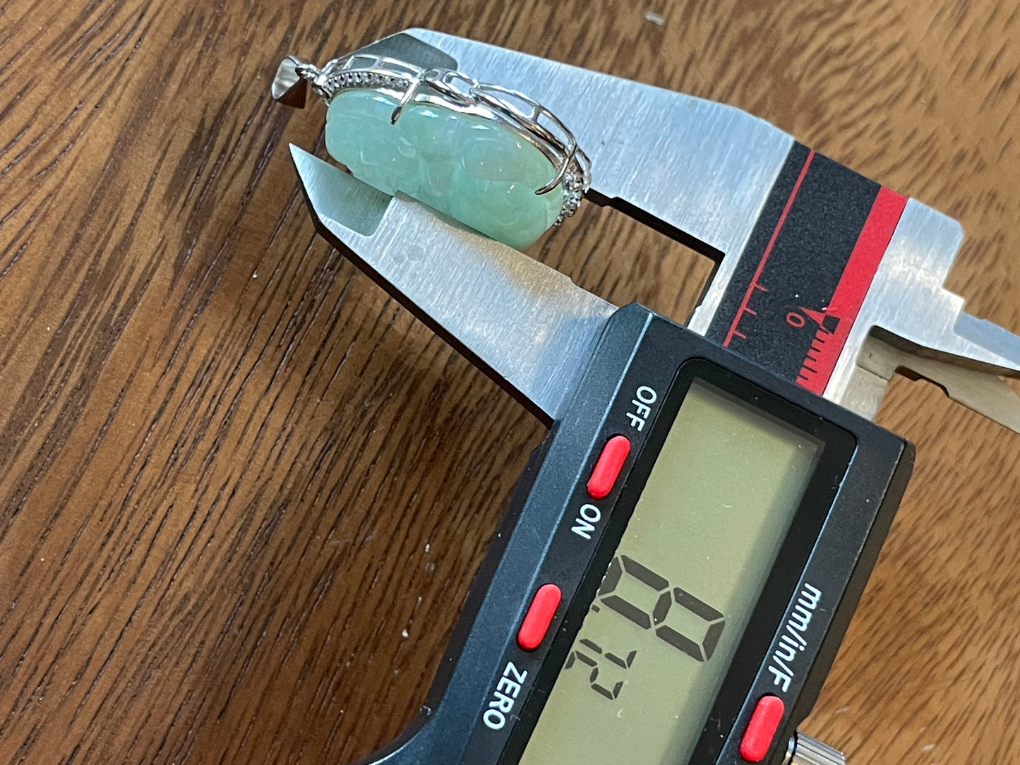 Icy Green jadeite Buddha pendant with Sterling silver bail necklace