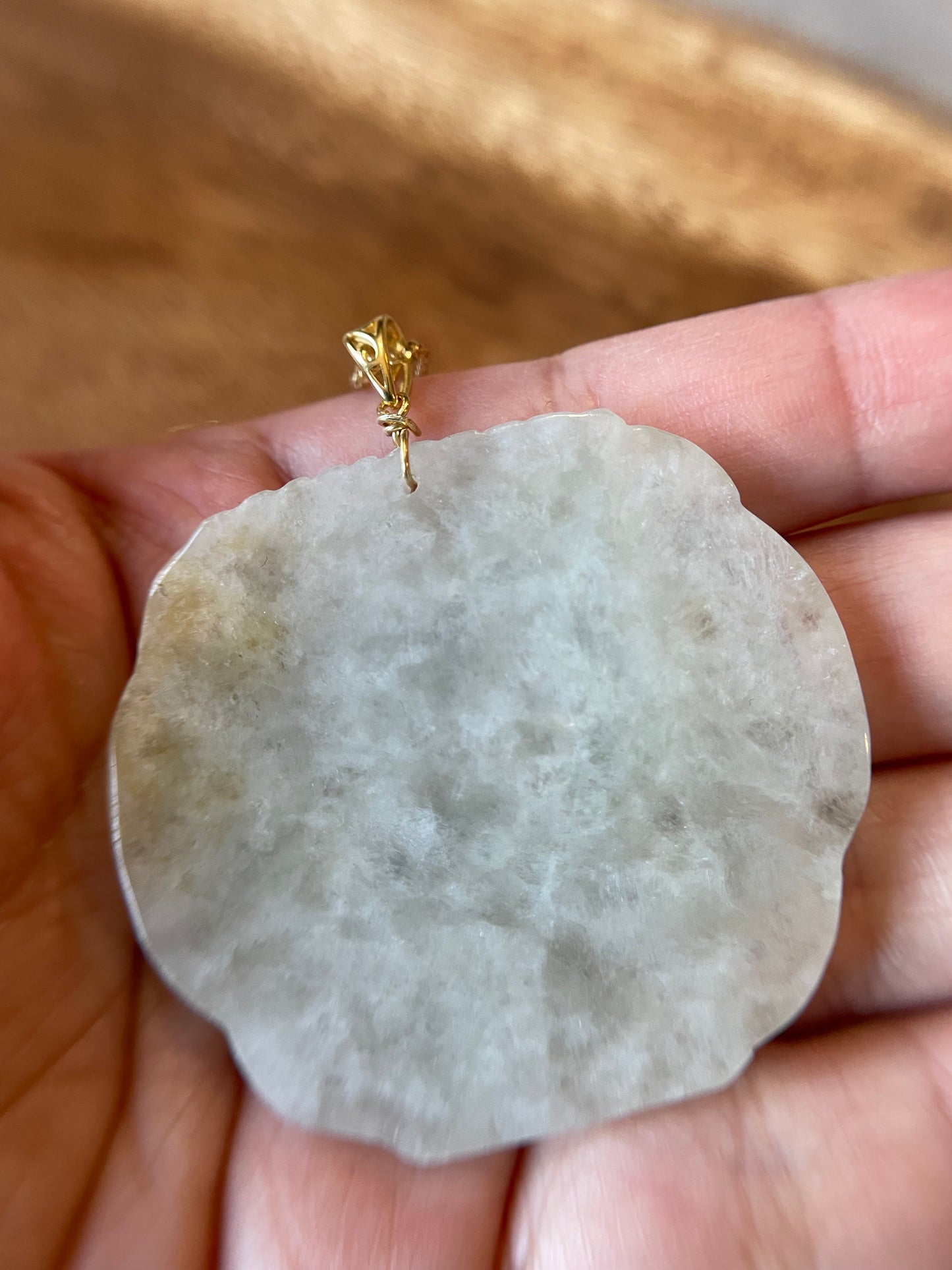 Natural Burma White and Yellow  Dragon and Phoenix Pendant necklace