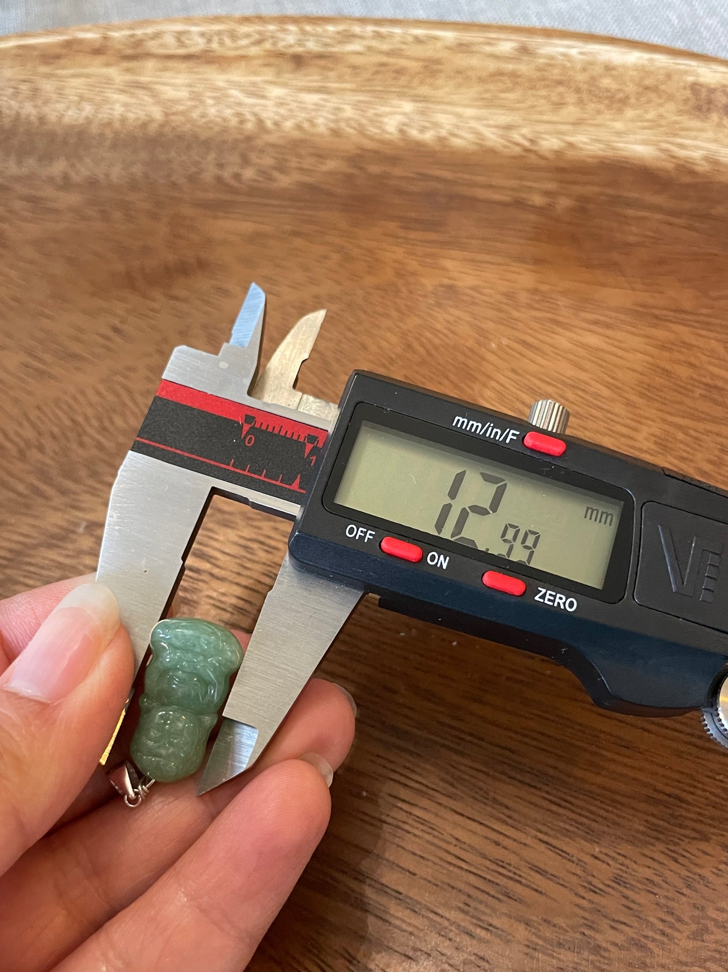 Icy Green jadeite Baby Buddha pendant with Sterling silver bail necklace