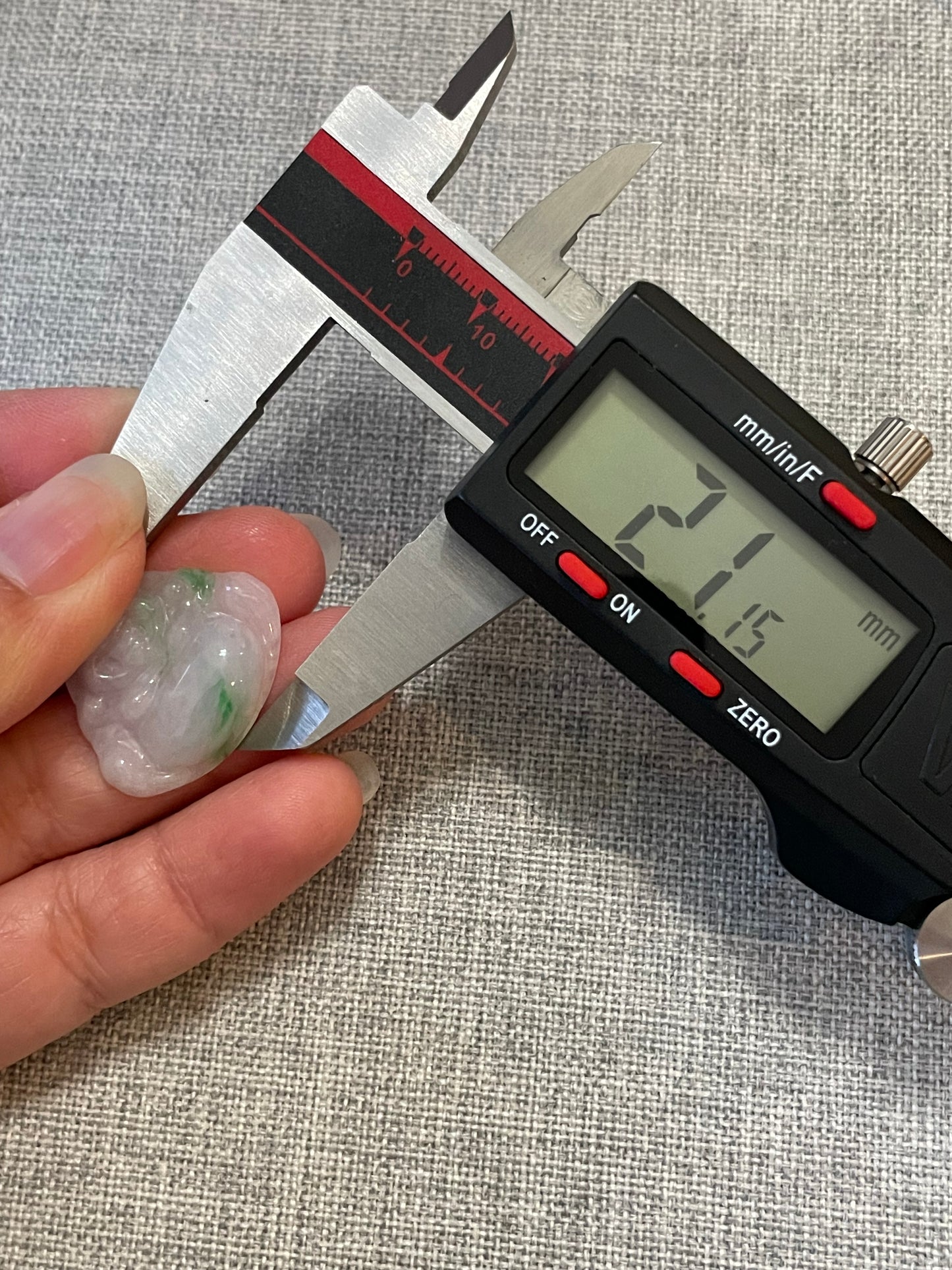 Icy Lavender and Green  jadeite Buddha pendant with Sterling silver bail necklace