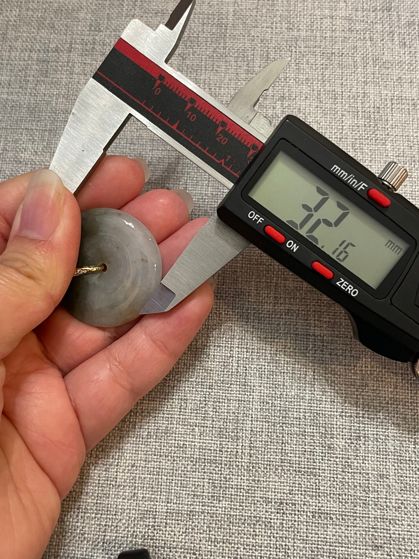 Grade A Natural  half Blue Half White Jadeite Pi Disc pendant silver necklace