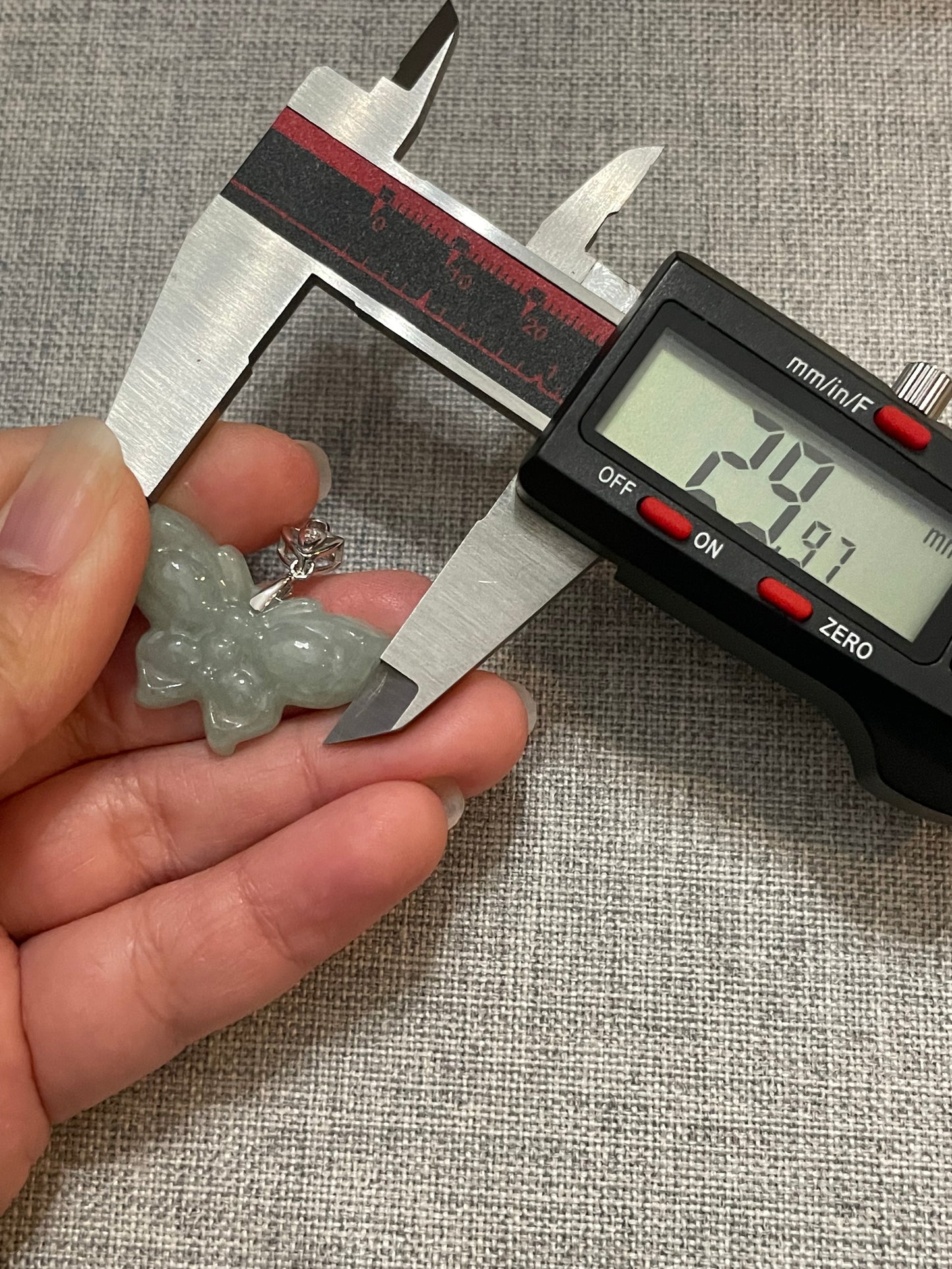 Nature green Butterfly silver necklace