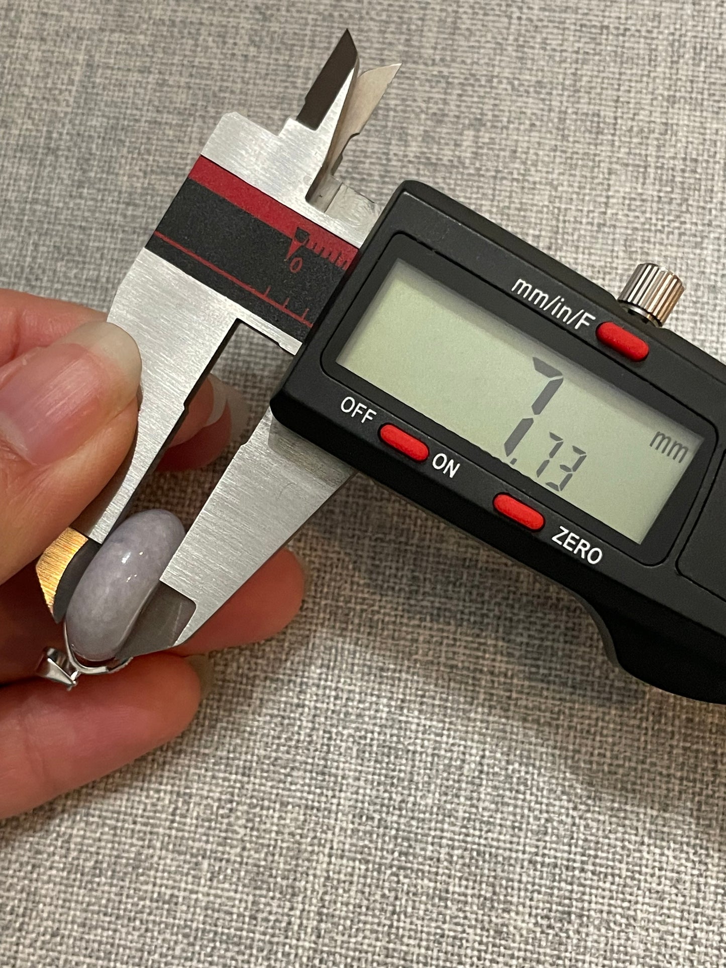 Grade A Natural  lavender Jadeite Pi Disc pendant silver necklace