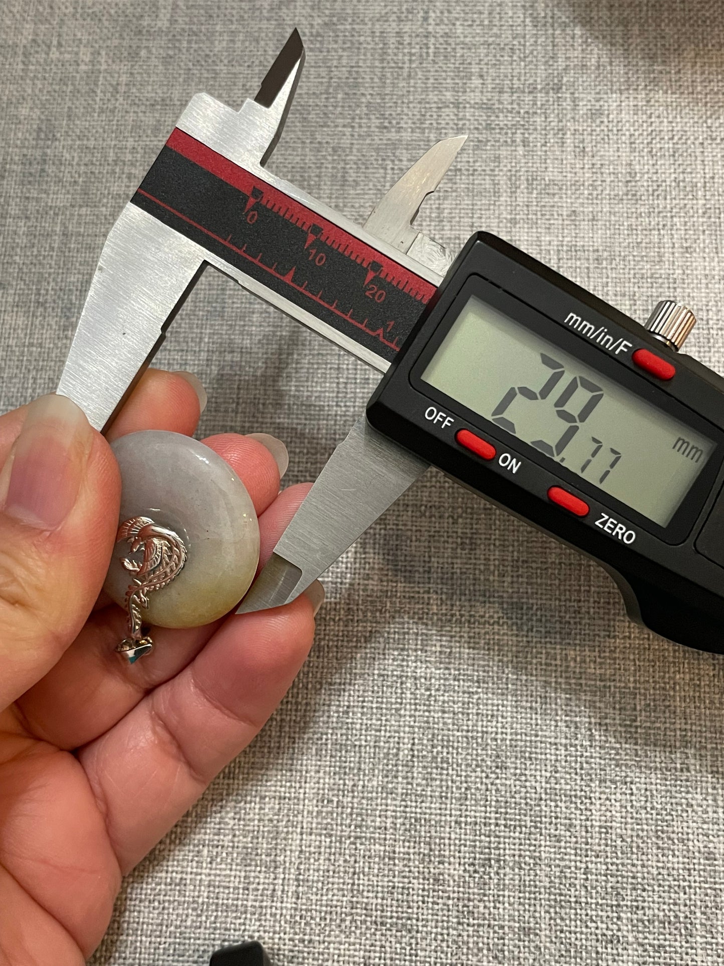 Grade A Natural  Yellow Jadeite Pi Disc pendant silver necklace