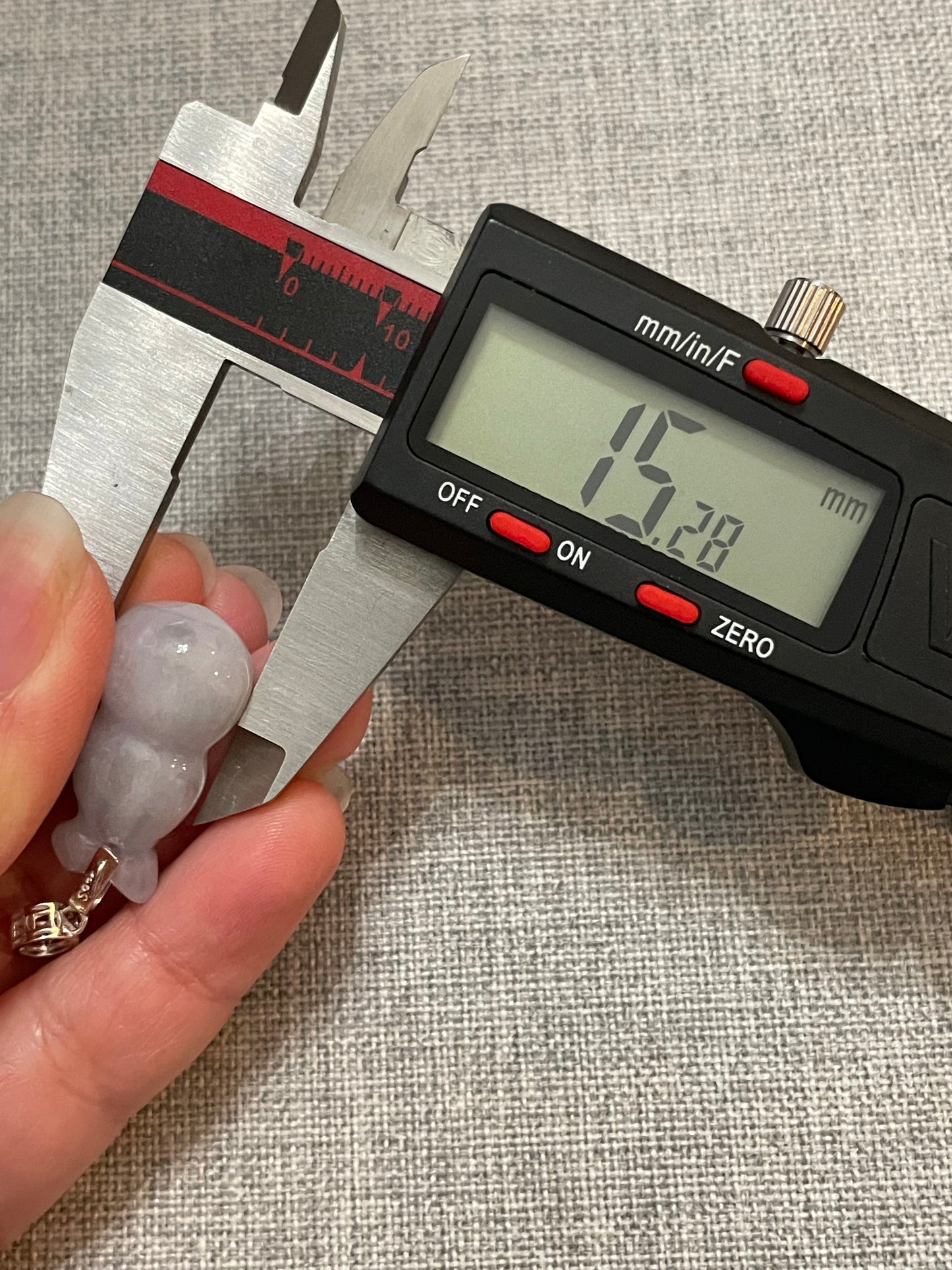 Icy Lavender Jadeite Wu Lu (Gourd) pendant  silver necklace