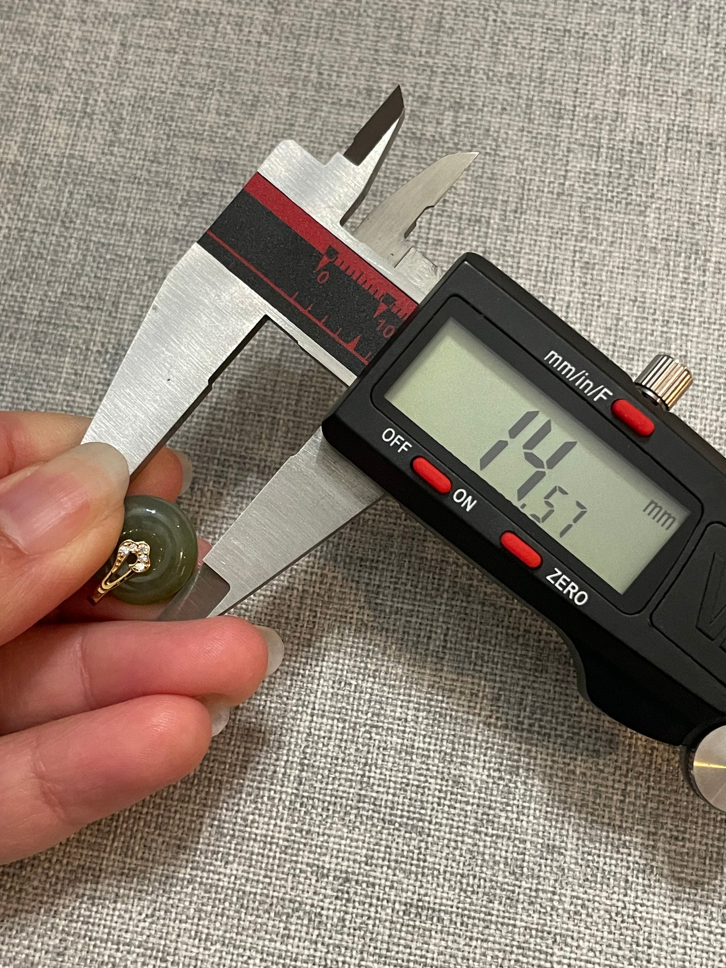 Grade A Natural  Green Jadeite Pi Disc pendant Gold overlay silver necklace