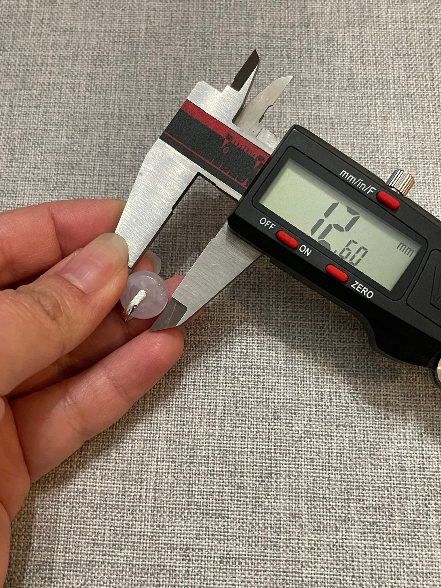 Grade A Natural lavender Jadeite Pi Disc pendant with   sterling silver bail