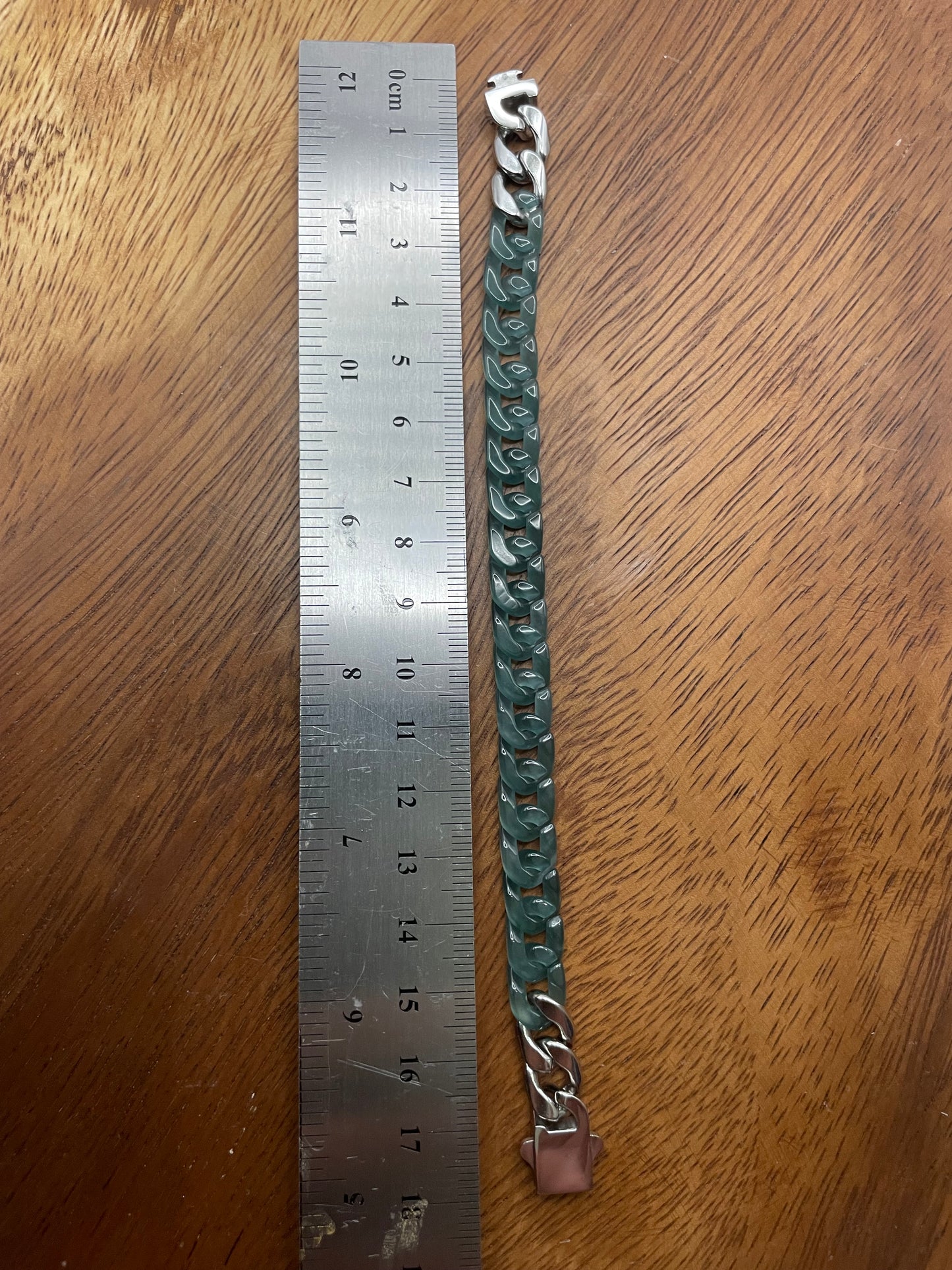 Premium Nature Guatemala Green Jadeite Cuban Link Bracelet