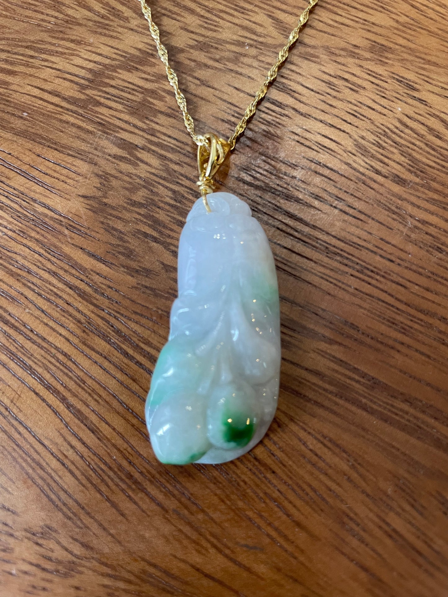 Nature, Burma Green jadeite Blossom pendant silver necklace